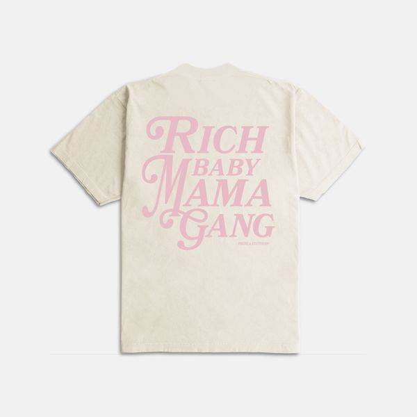 Rich Baby Mama Gang Ultra Heavyweight T-shirt Cream