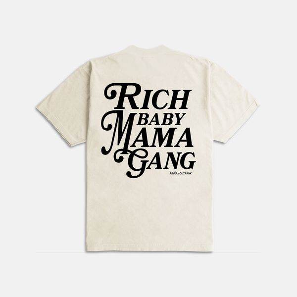Rich Baby Mama Gang Ultra Heavyweight T-shirt Cream PR
