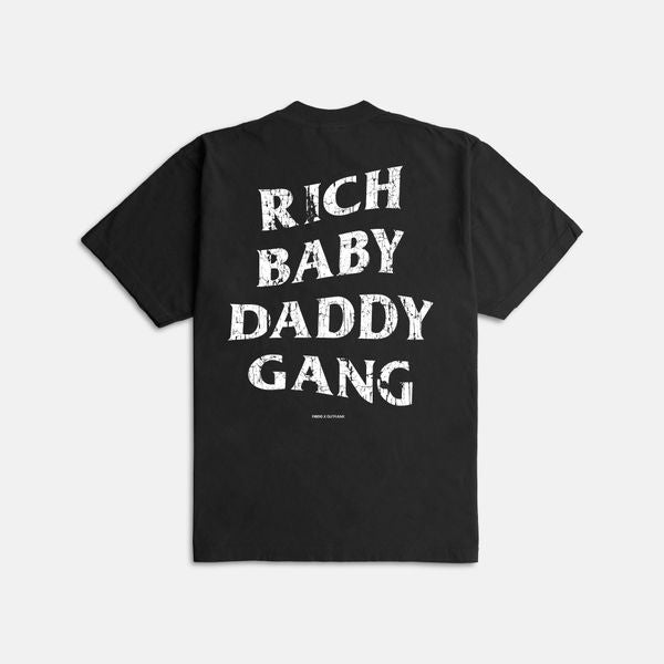 Rich Baby Daddy Gang T-shirt- White Ink