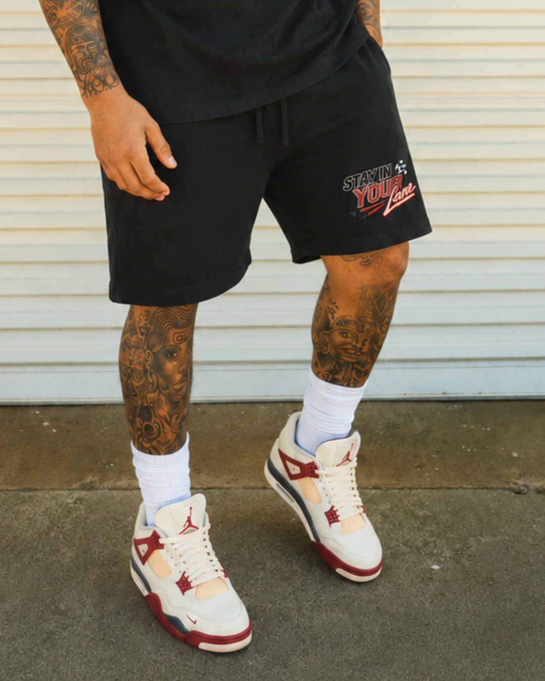 Stay In Your Lane Embroidered Short