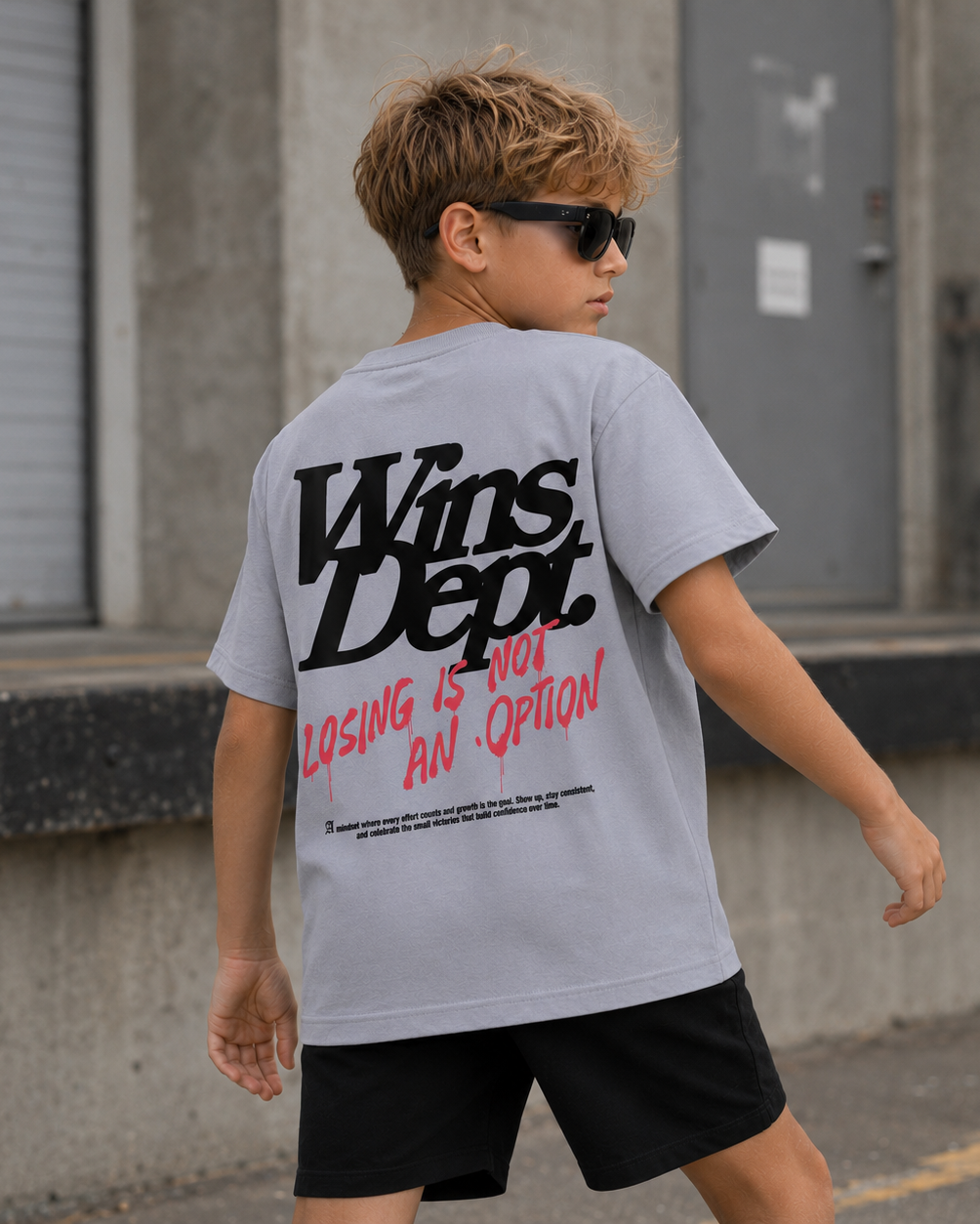 Wins Dept. Youth T-shirt - Vintage Denim