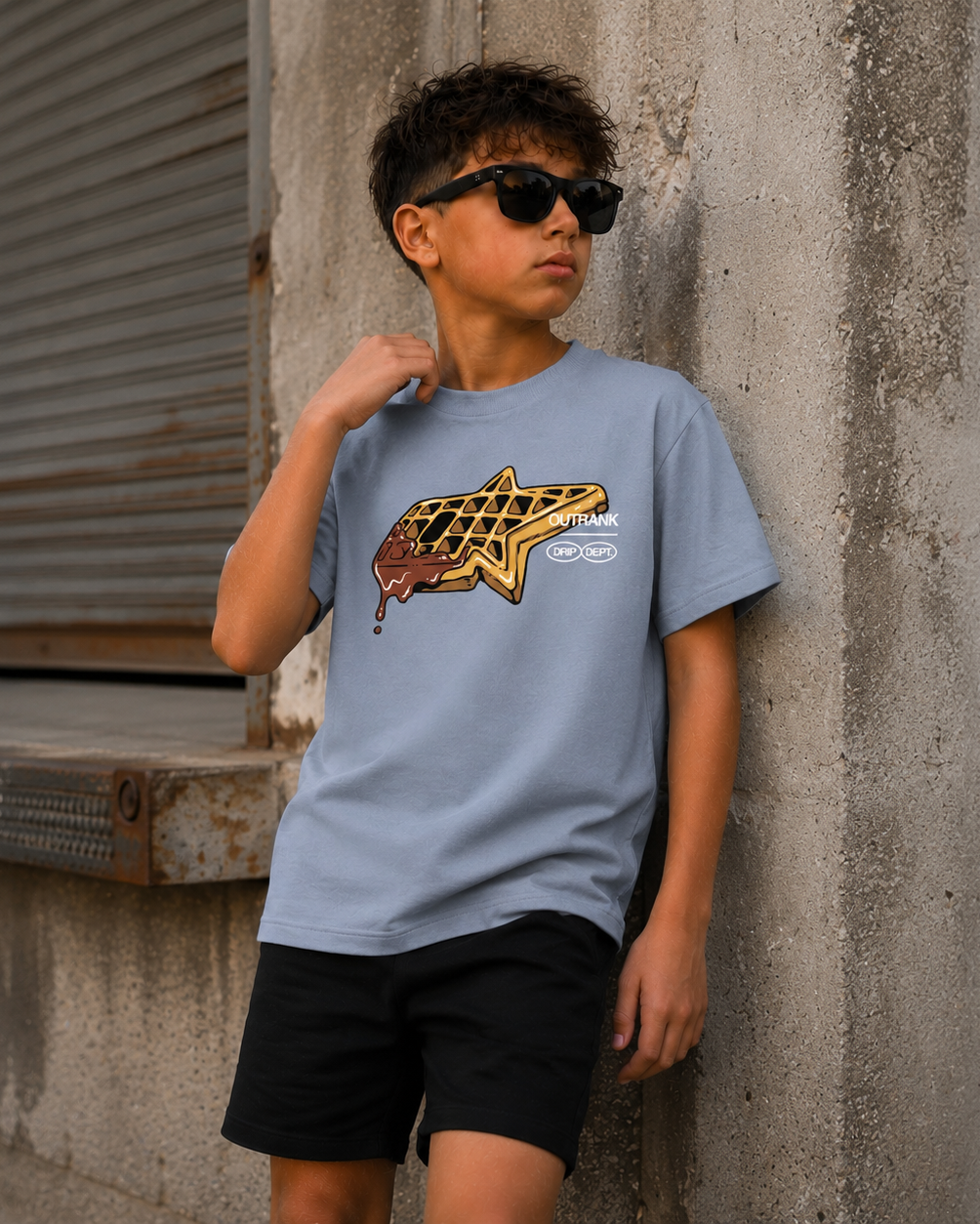 Drip Dept. Youth T-shirt - Vintage Denim