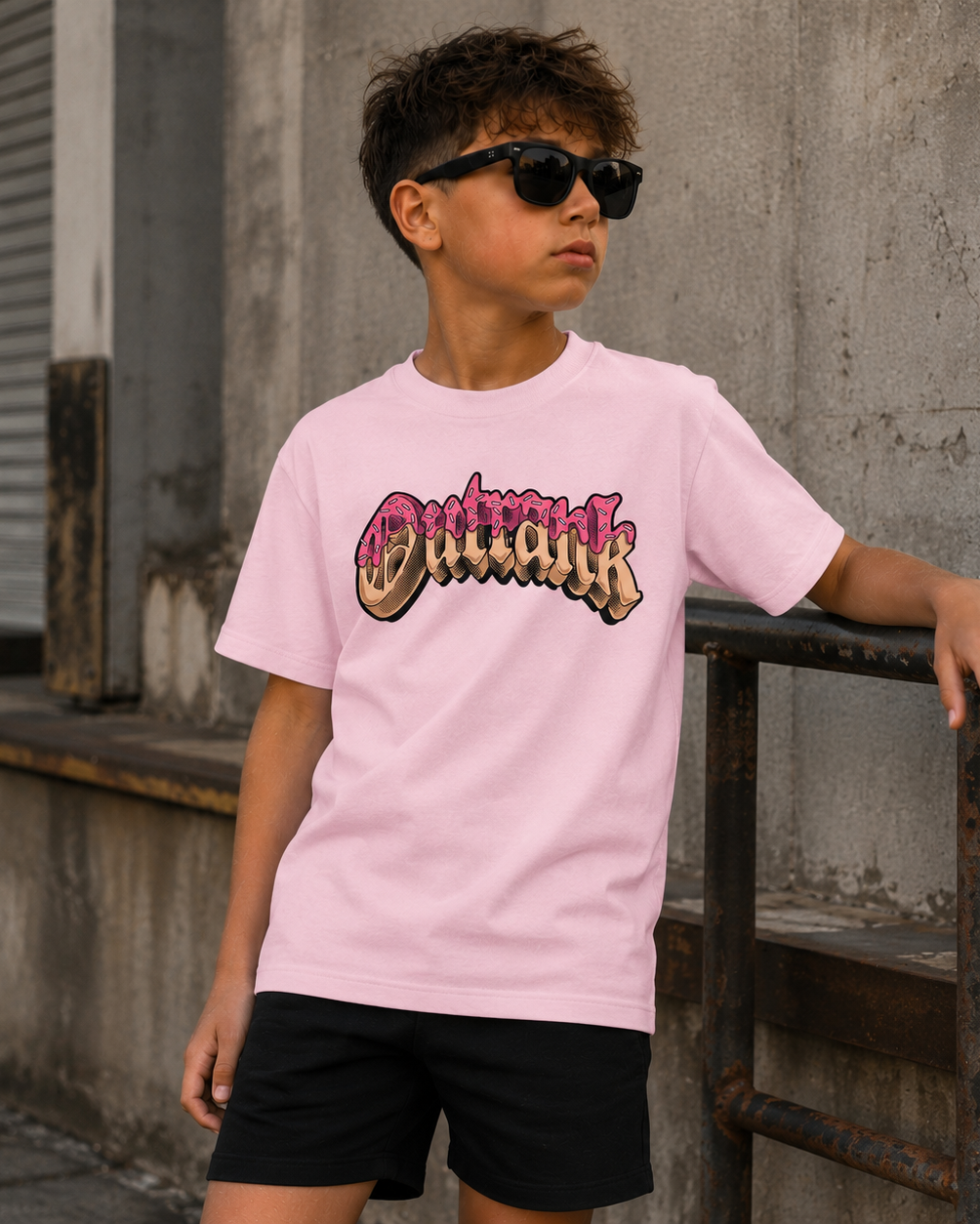 Outrank Glazed Youth T-shirt - Soft Pink
