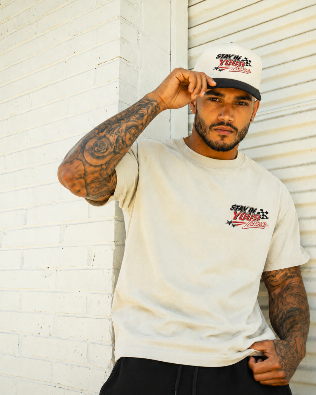 Stay In Your Lane Embroidered Ultra Heavyweight T-shirt