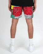 Bandana Patch  WHITE 9" Inseam Nylon Shorts