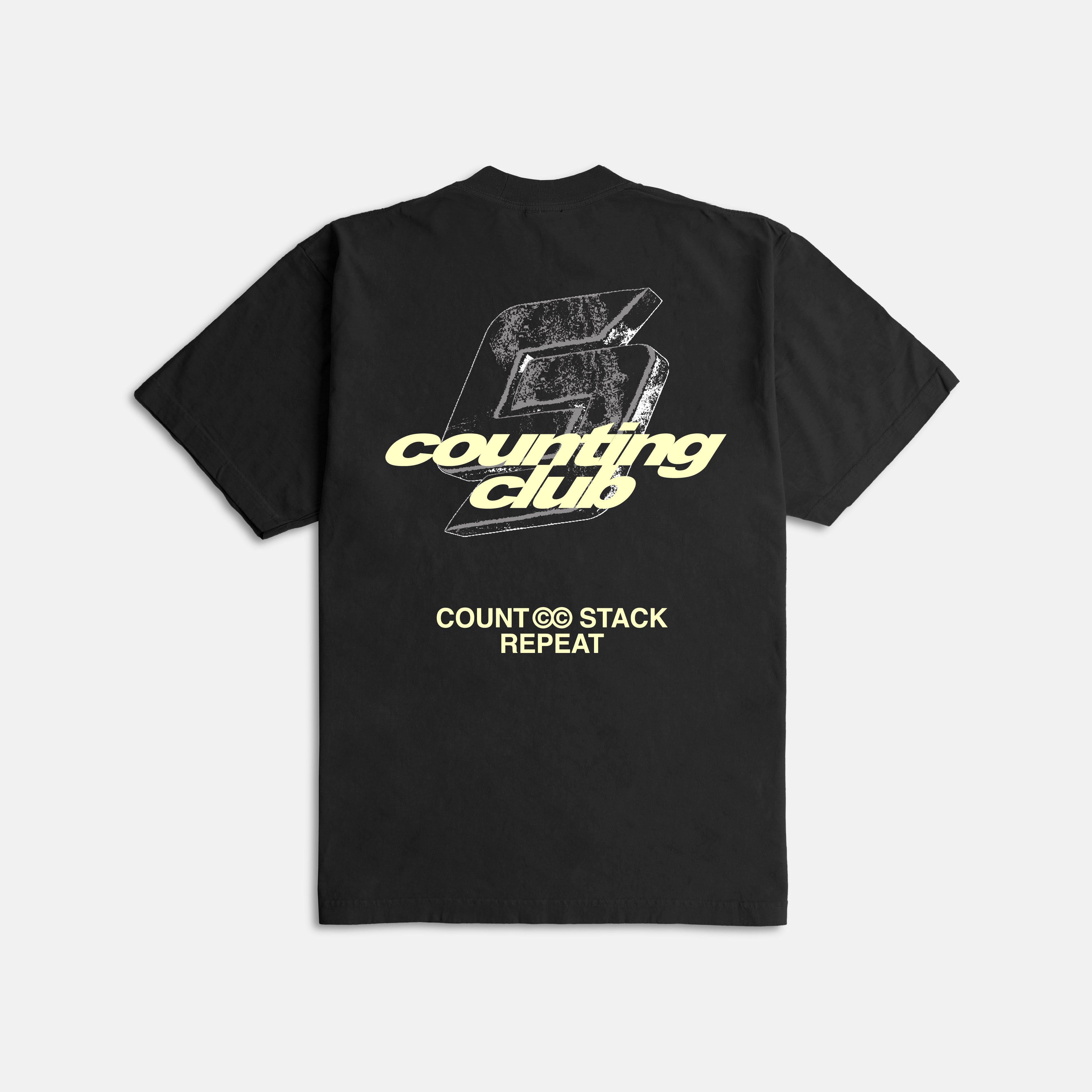 Count Stack Repeat Ultra Heavyweight T-shirt - Black