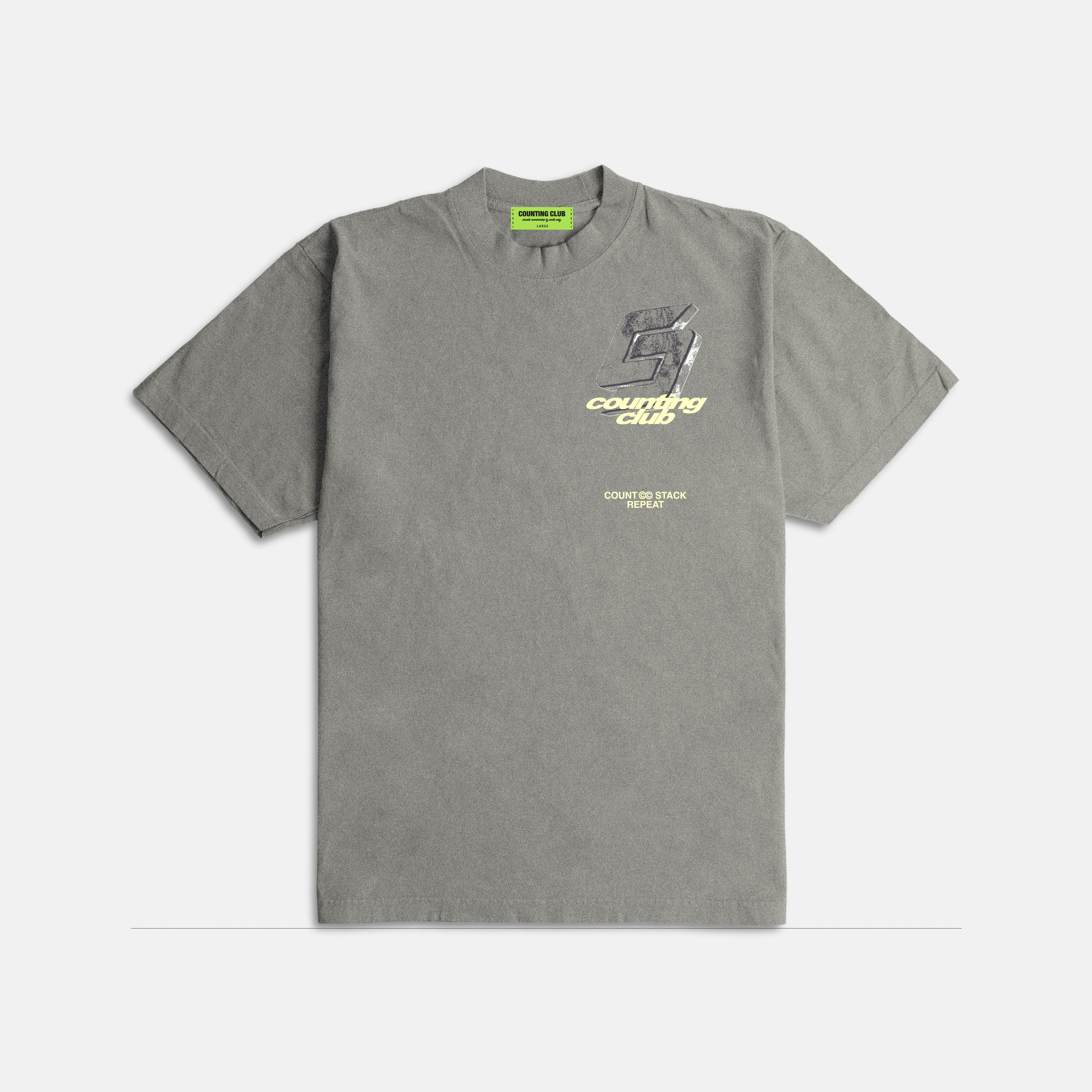 Count Stack Repeat Ultra Heavyweight T-shirt - Cement