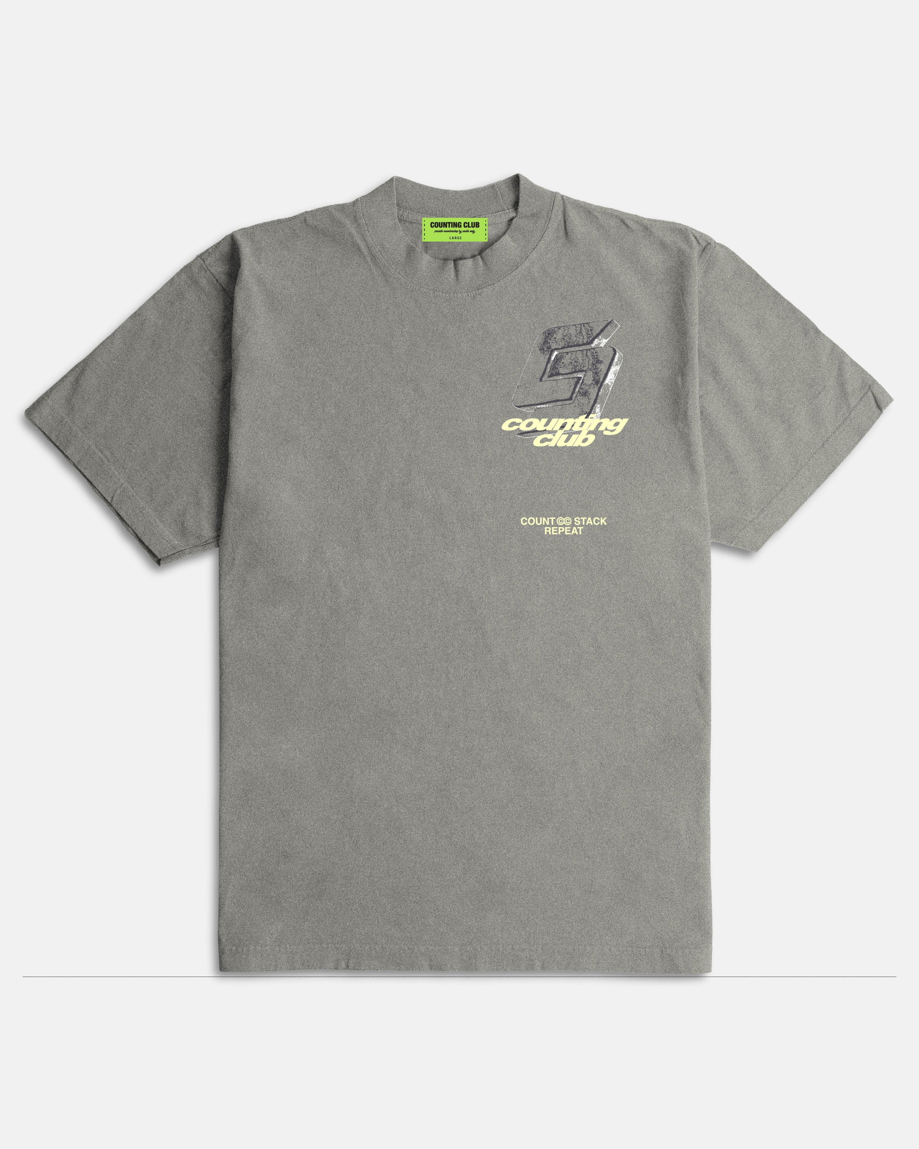 Count Stack Repeat Ultra Heavyweight T-shirt - Cement