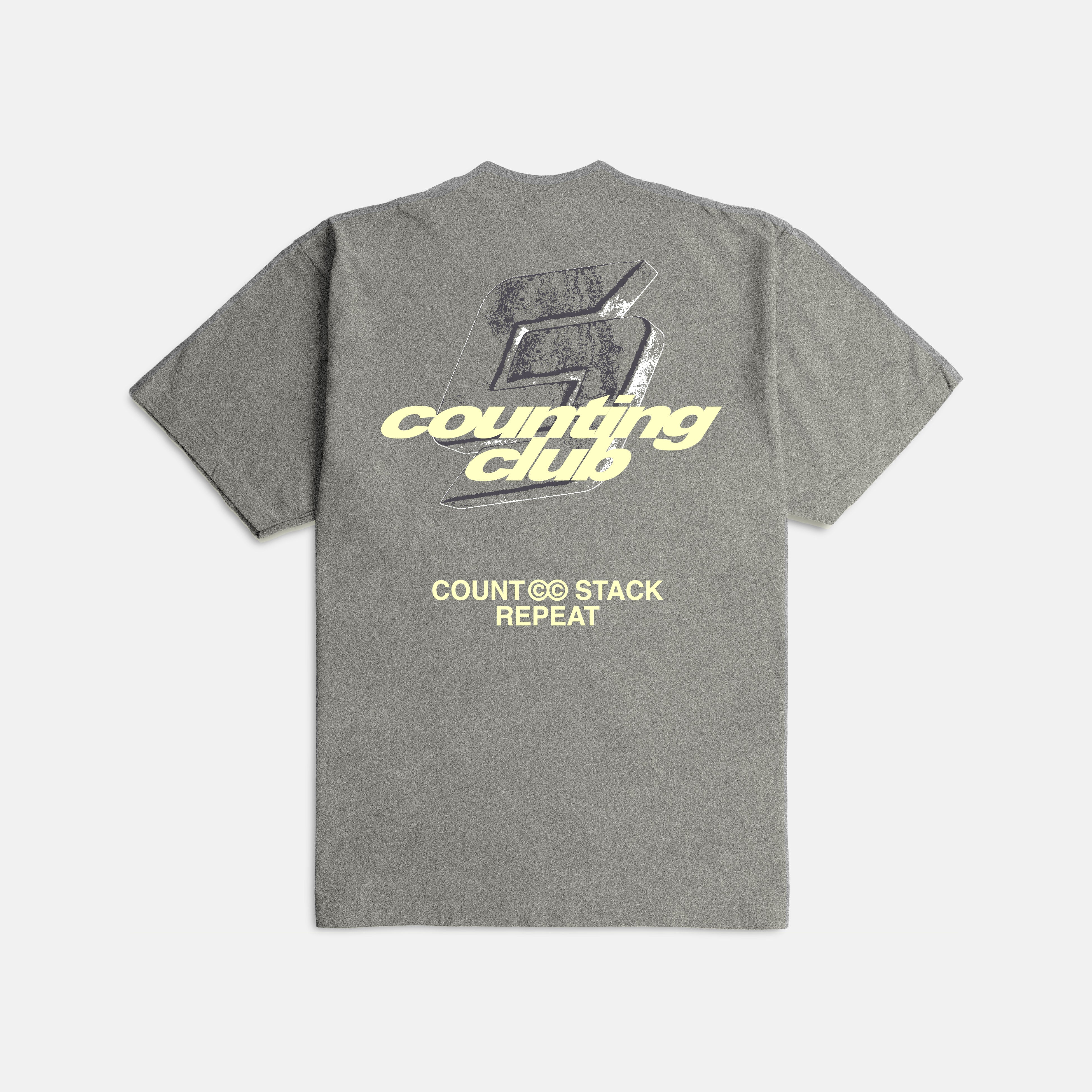 Count Stack Repeat Ultra Heavyweight T-shirt - Cement