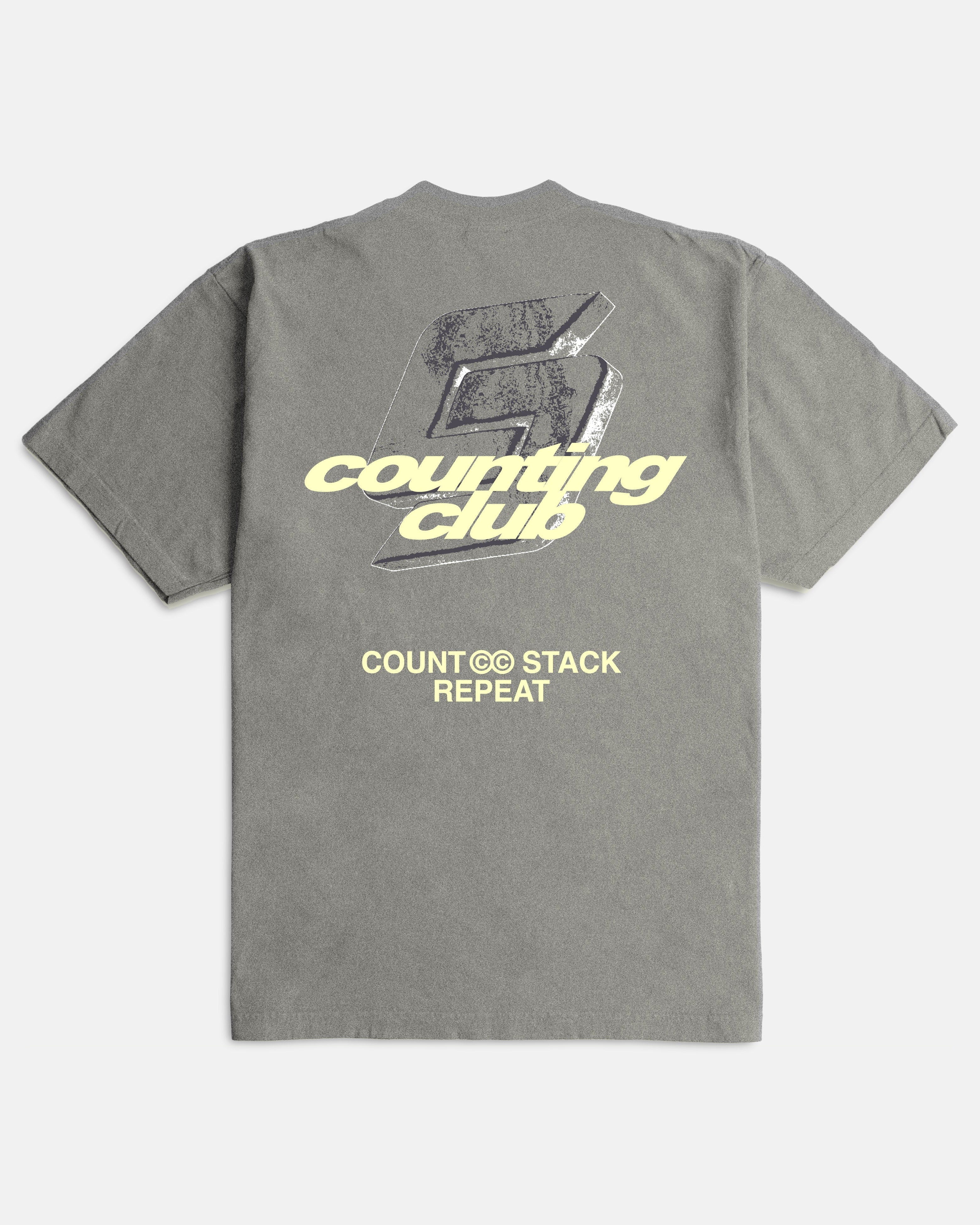 Count Stack Repeat Ultra Heavyweight T-shirt - Cement