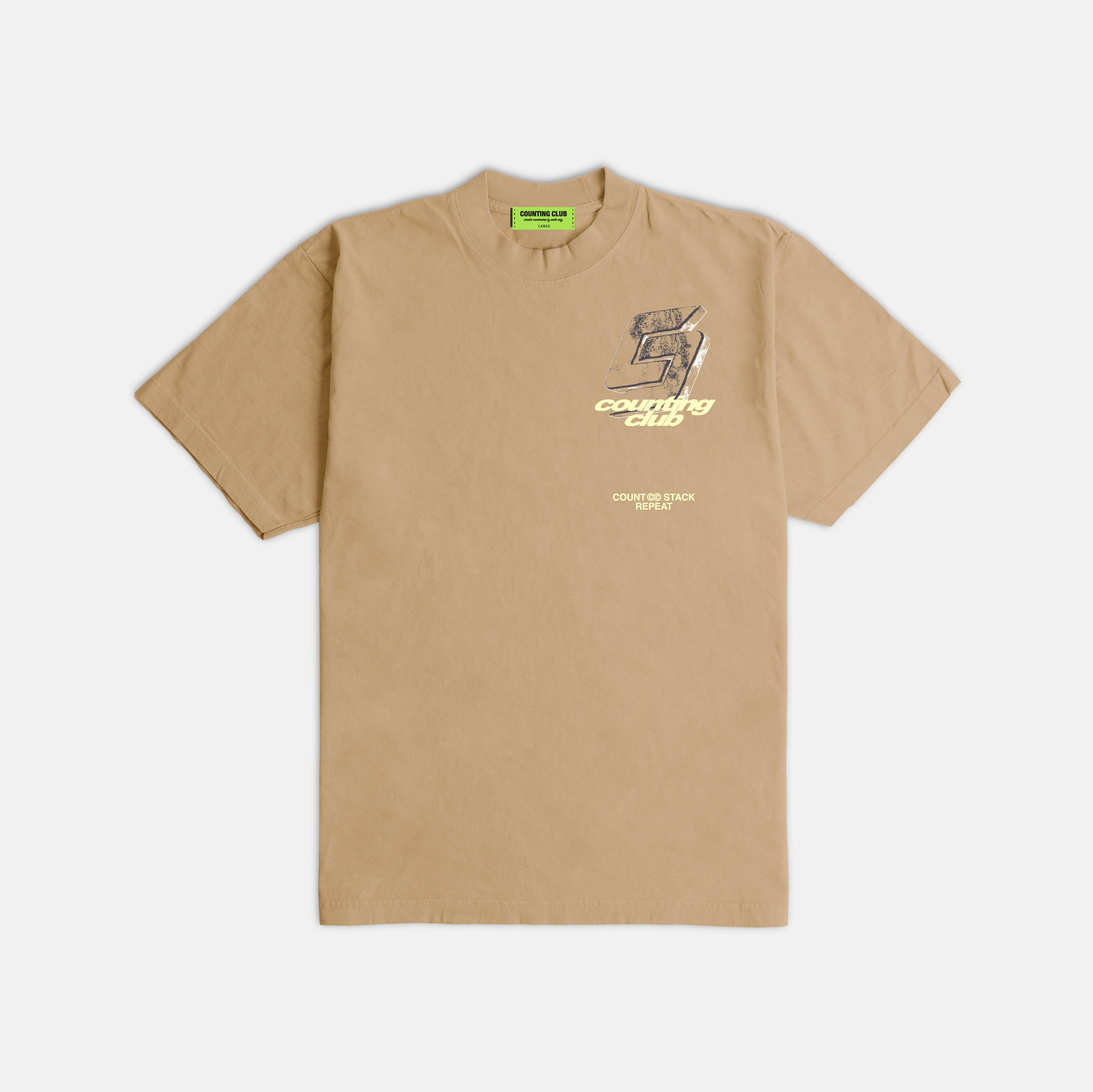 Count Stack Repeat Ultra Heavyweight T-shirt - Khaki
