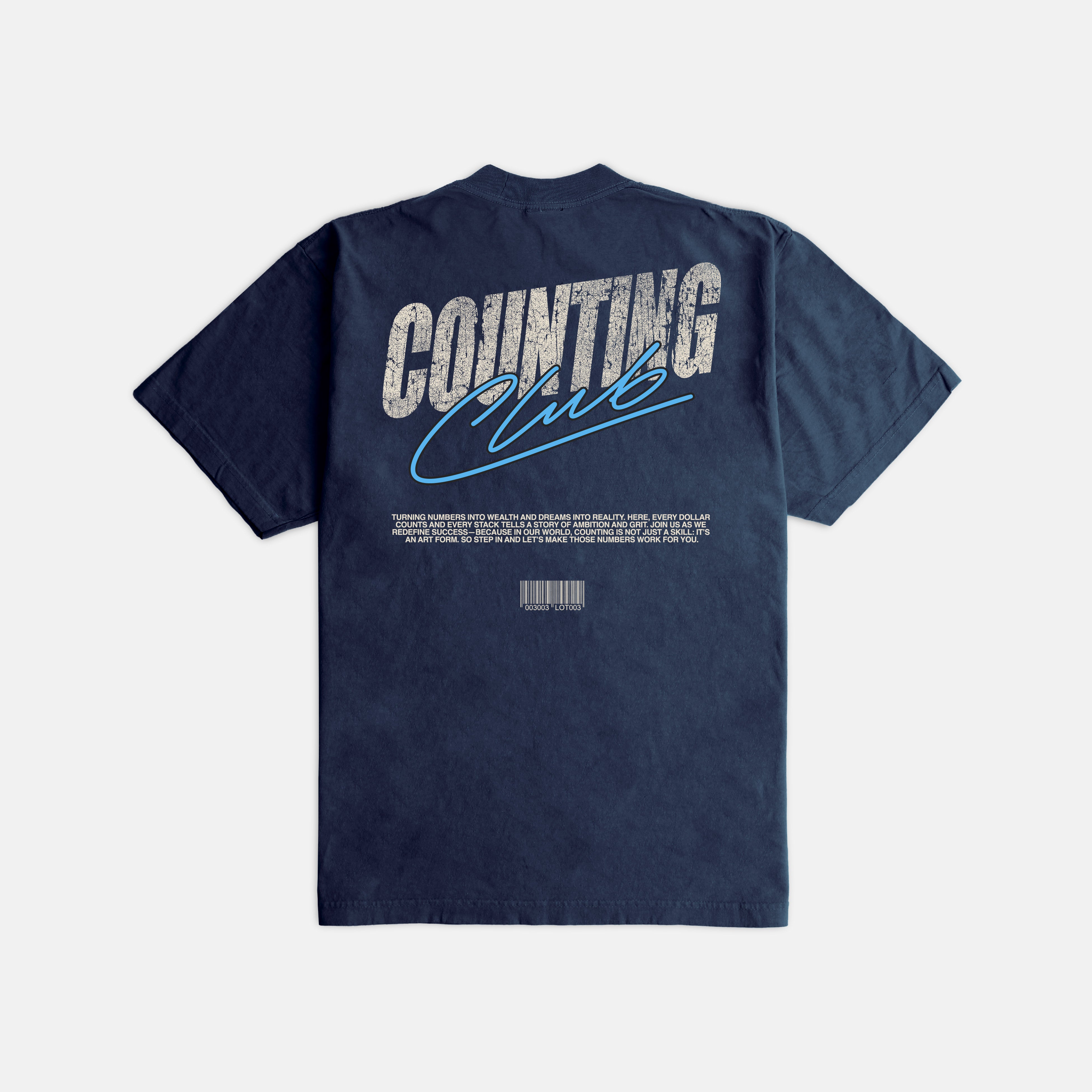 Turning Numbers Ultra Heavyweight T-shirt - Midnight Navy