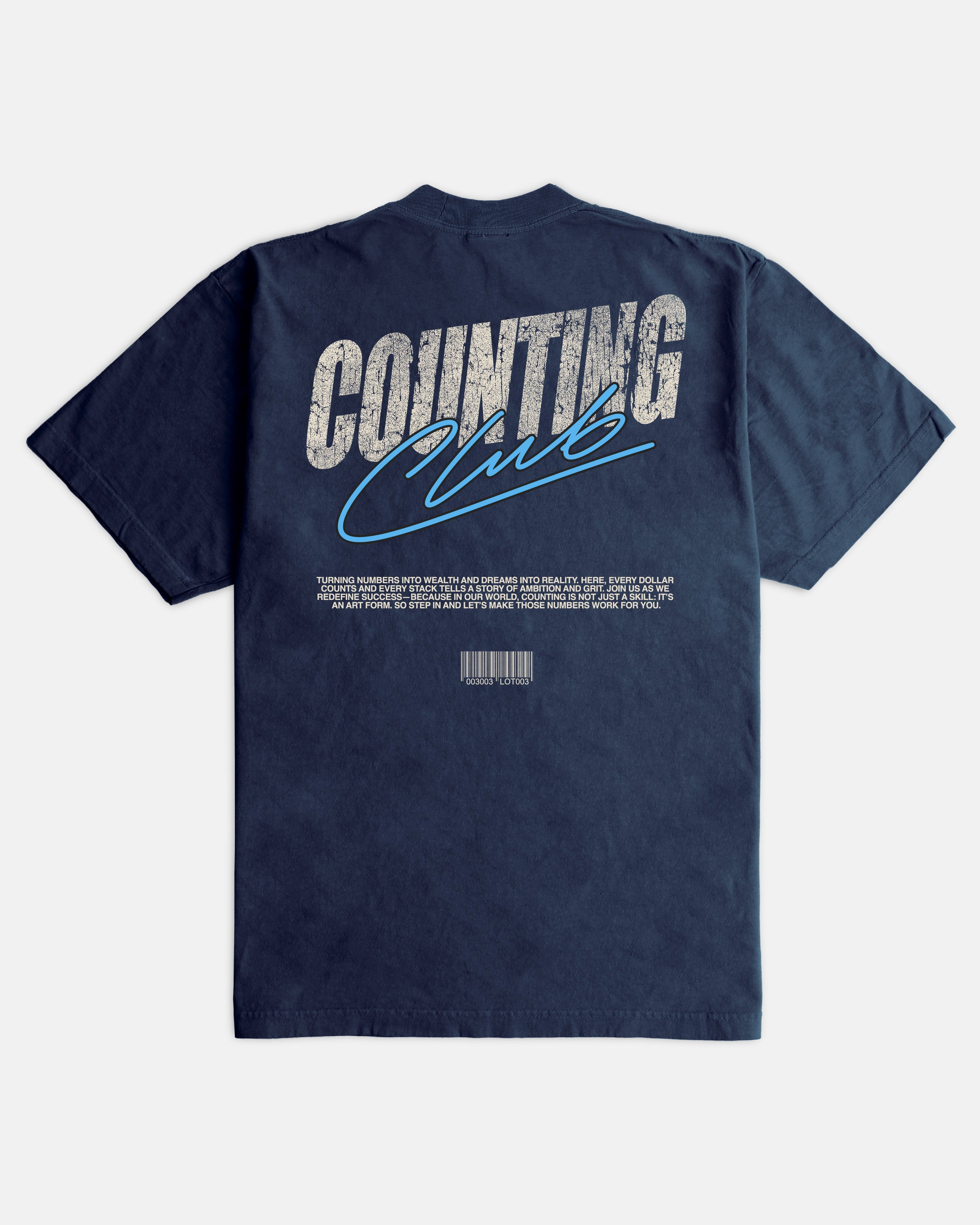 Turning Numbers Ultra Heavyweight T-shirt - Midnight Navy