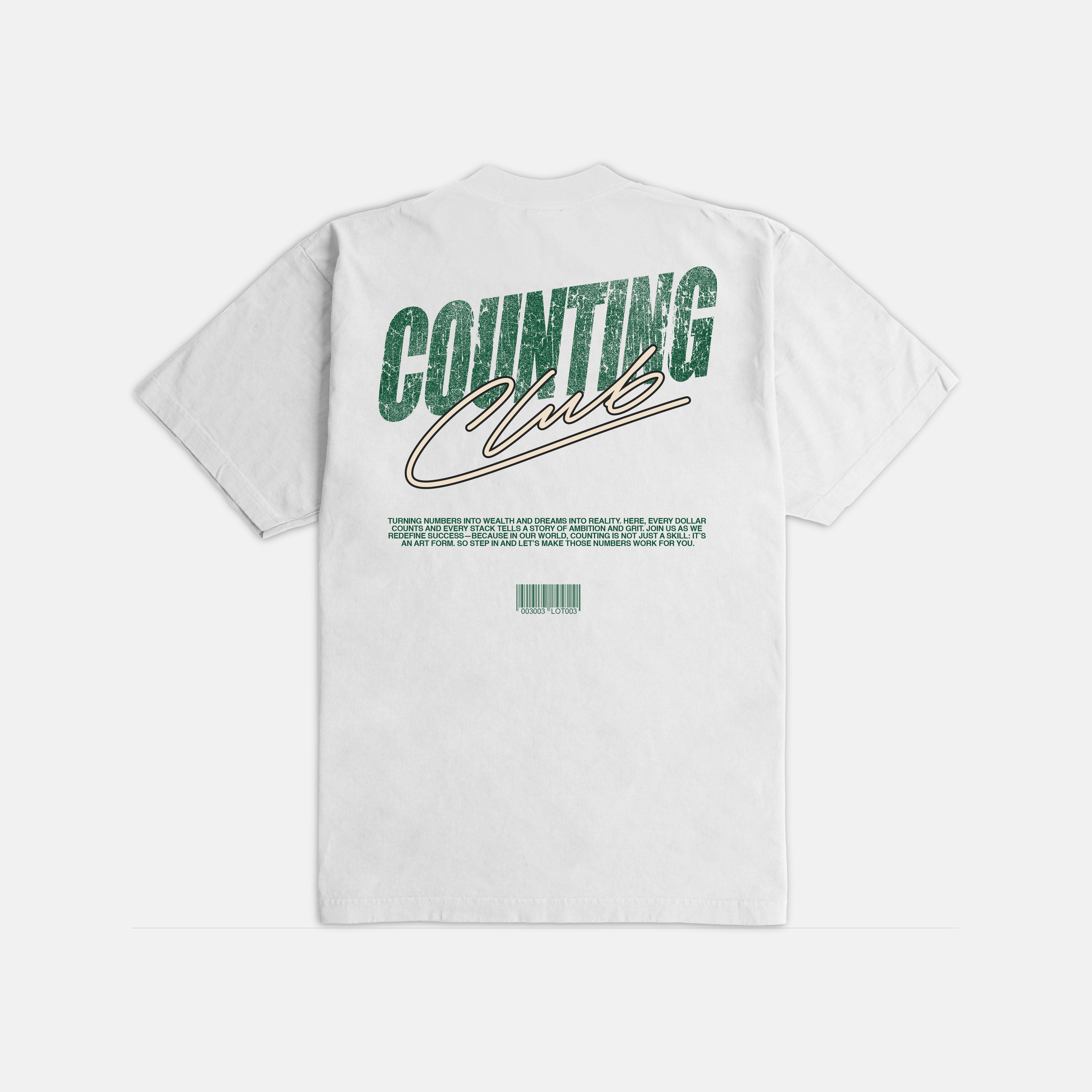 Turning Numbers Ultra Heavyweight T-shirt - White