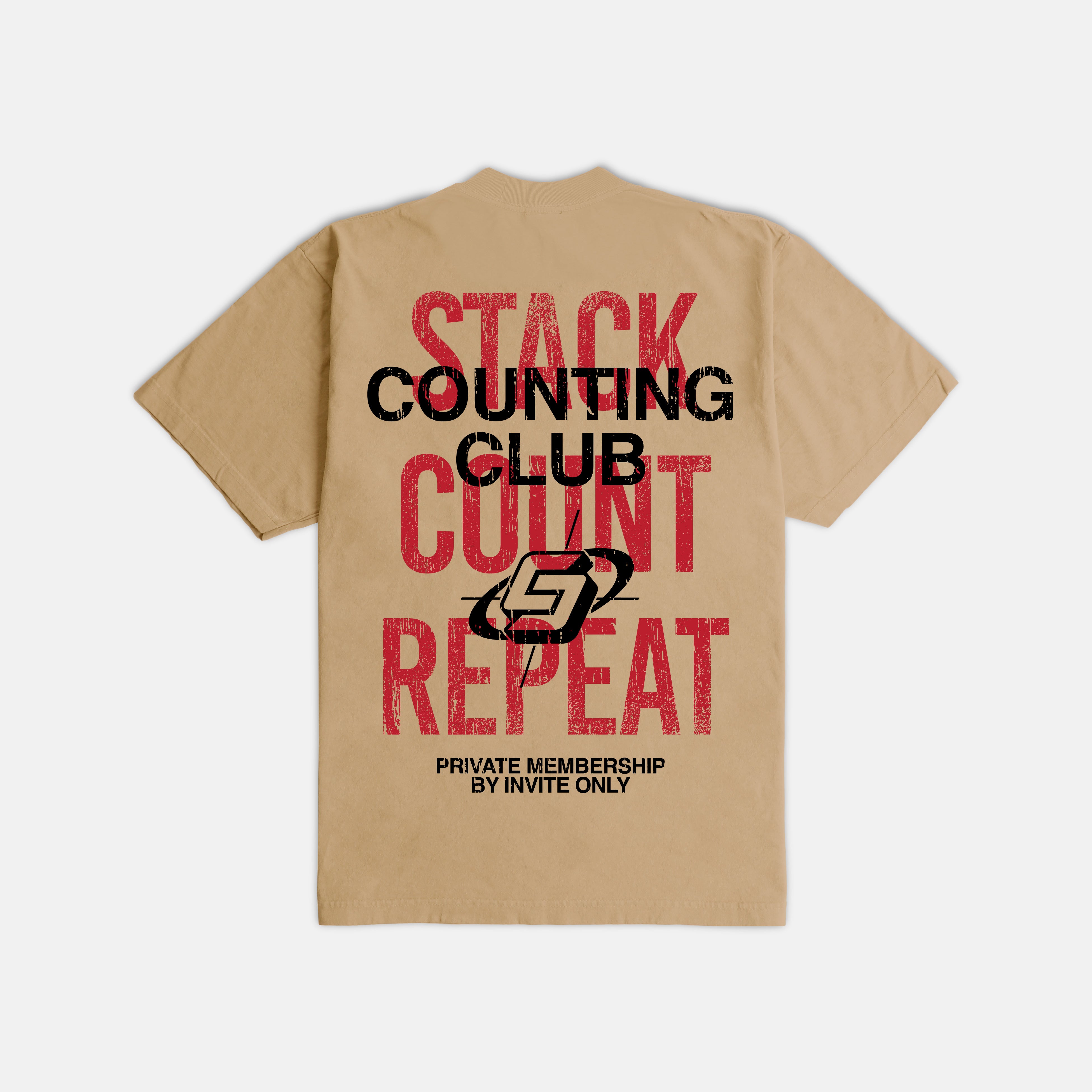 Stack and Count Ultra Heavyweight T-shirt - KHAKI