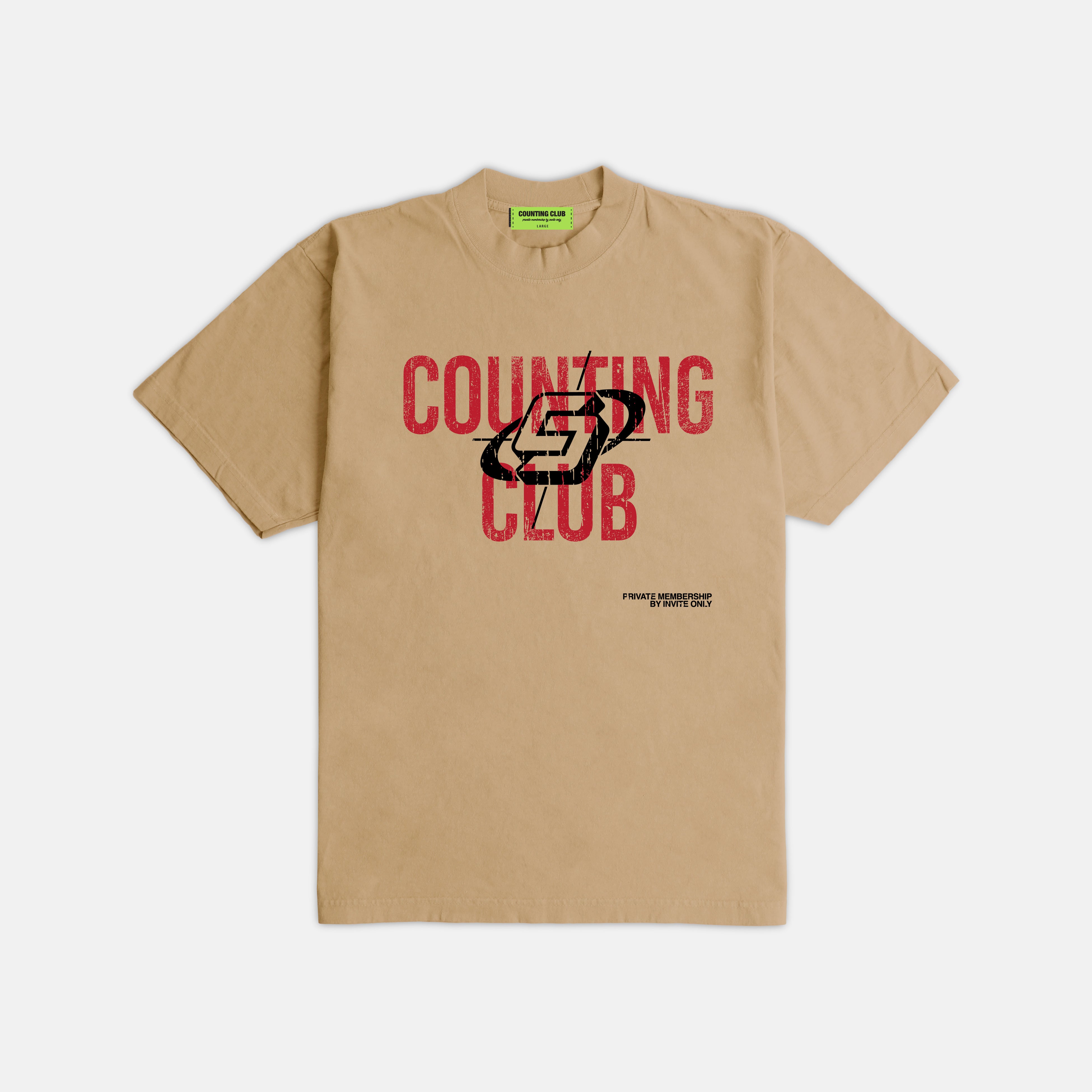 Stack and Count Ultra Heavyweight T-shirt - KHAKI