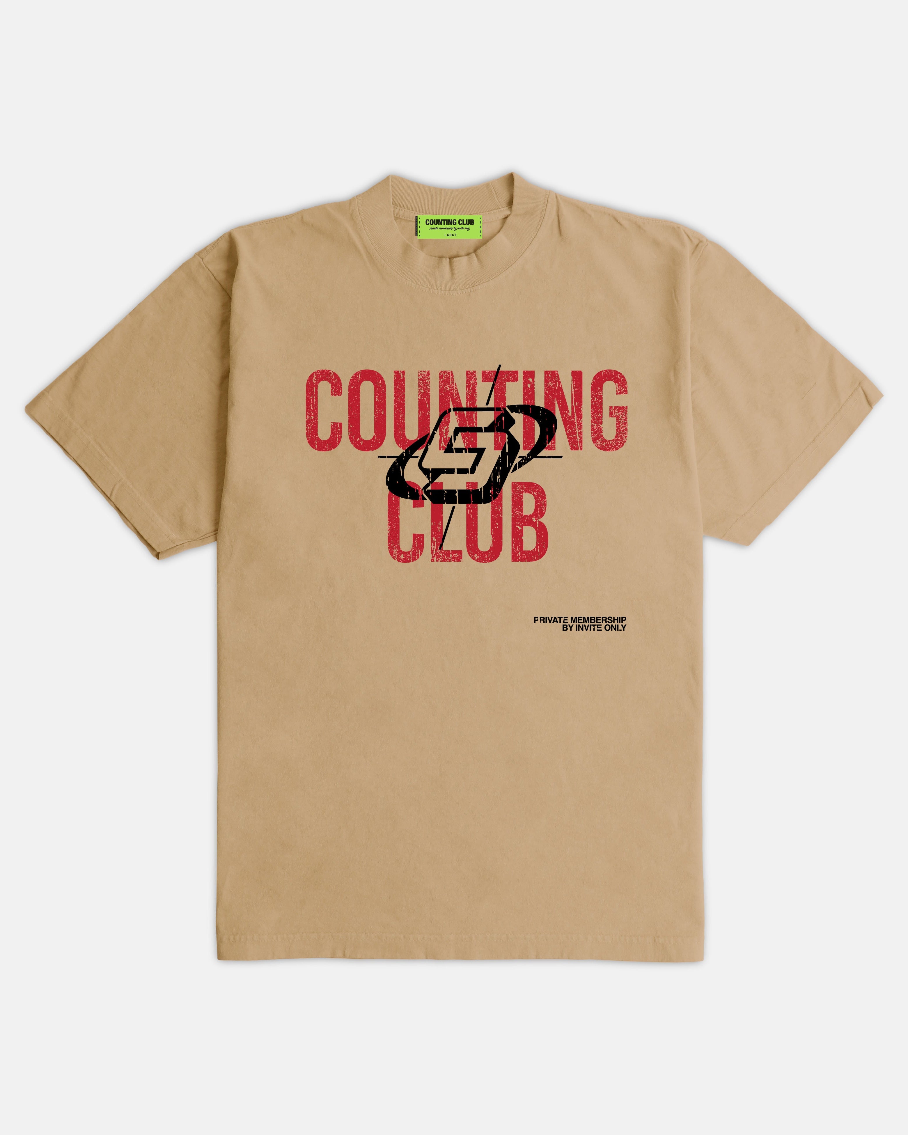 Stack and Count Ultra Heavyweight T-shirt - KHAKI
