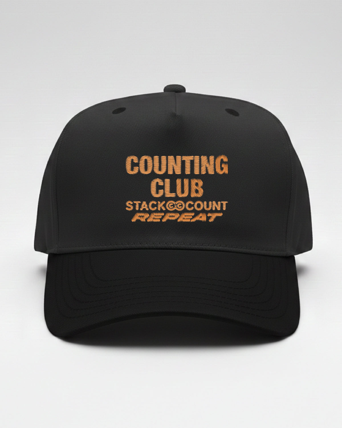 Counting Club Embroidered Snapback - Black
