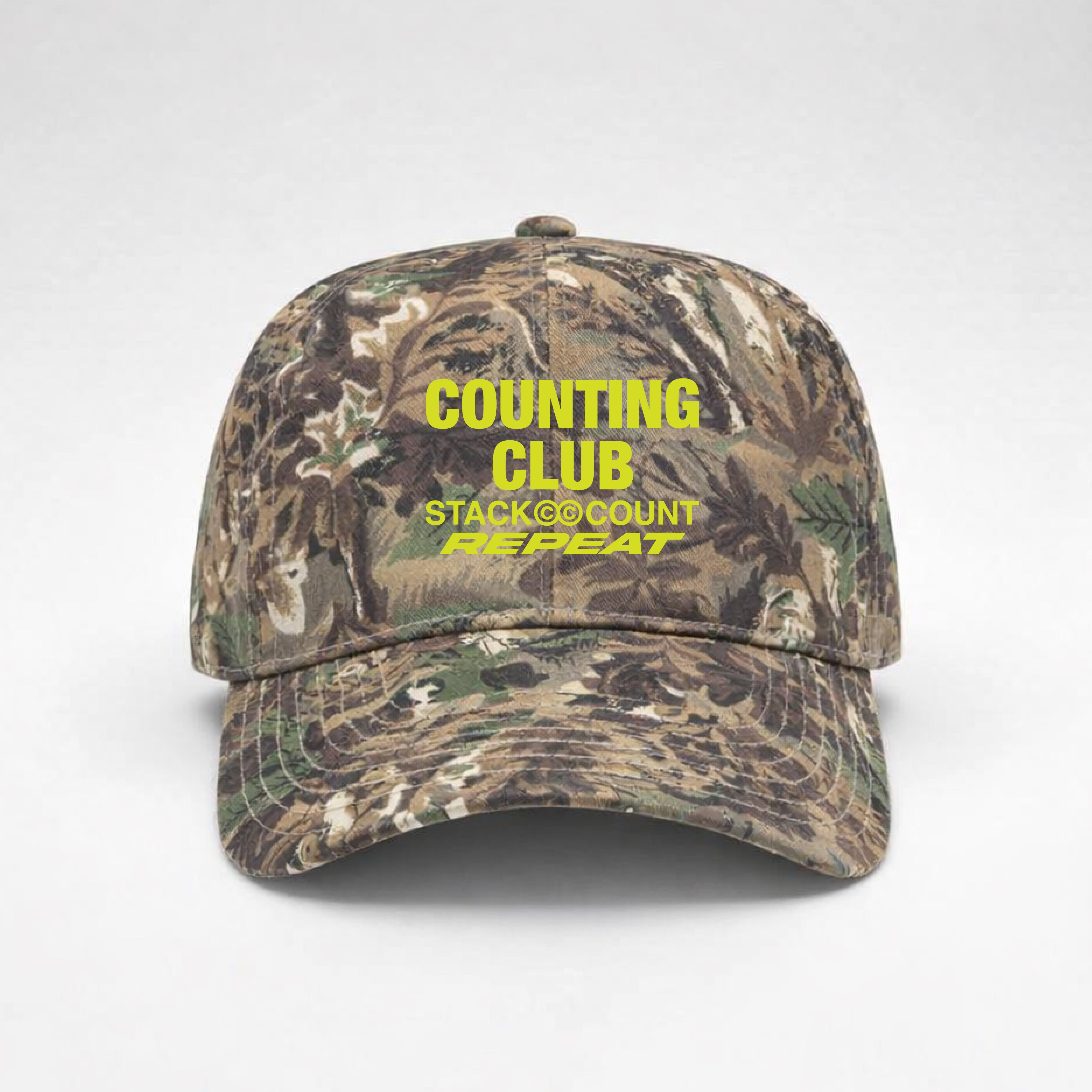 Counting Club Embroidered Snapback - Camo
