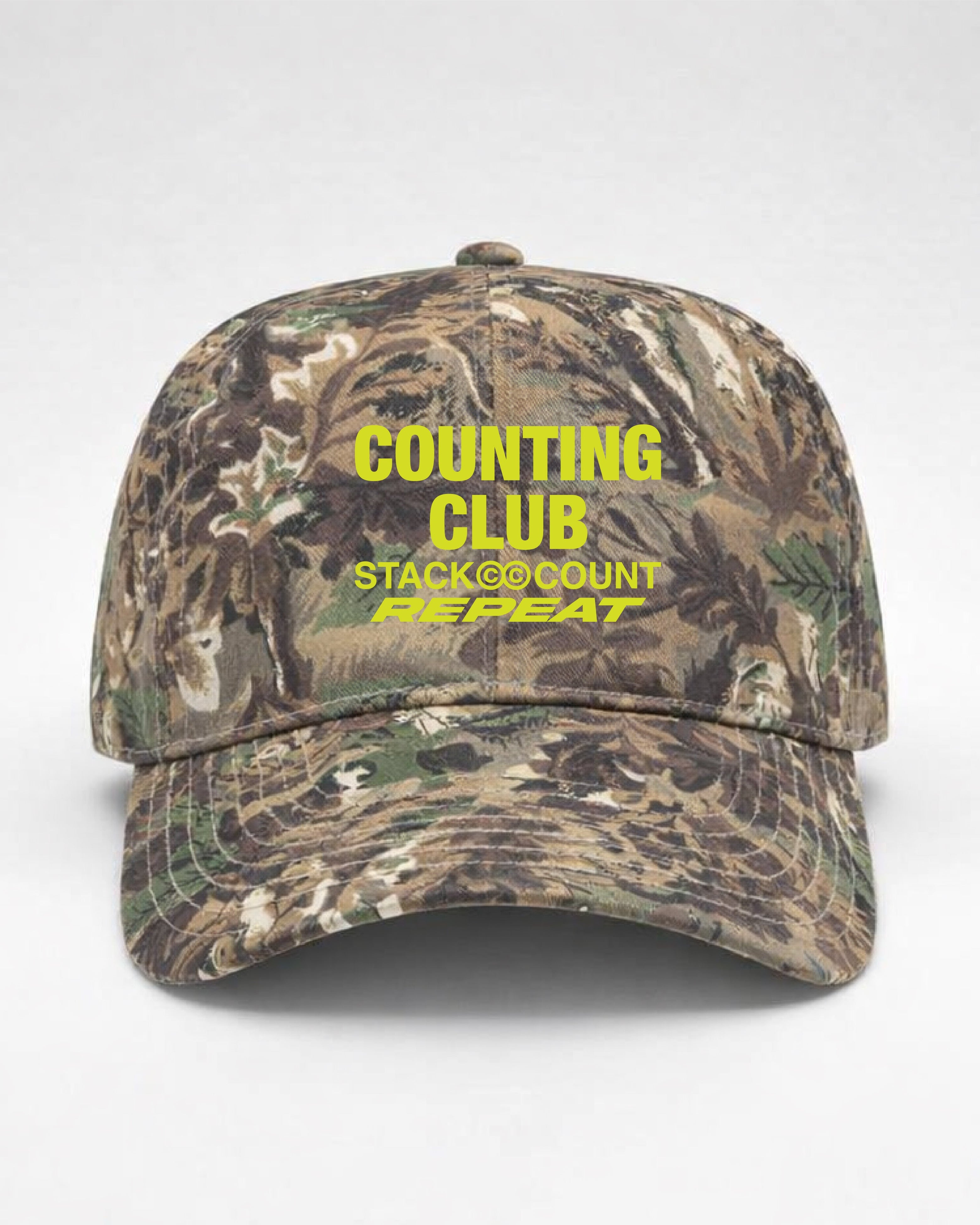 Counting Club Embroidered Snapback - Camo