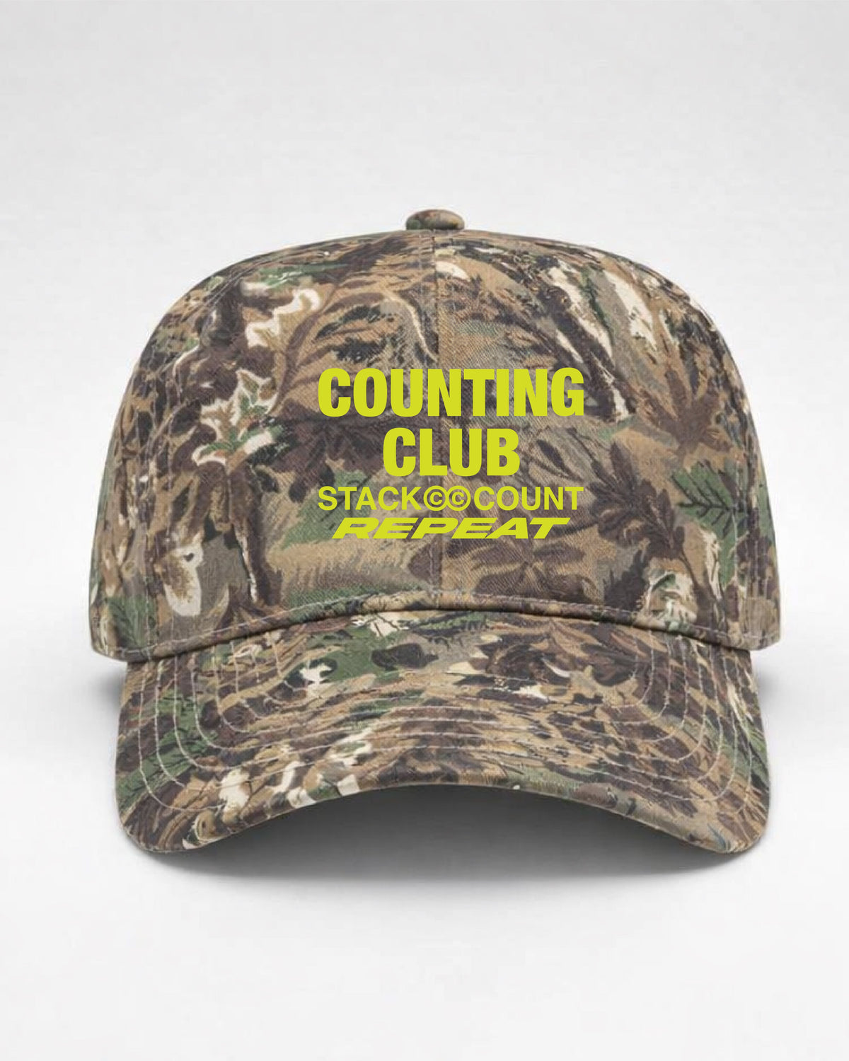 Counting Club Embroidered Snapback - Camo