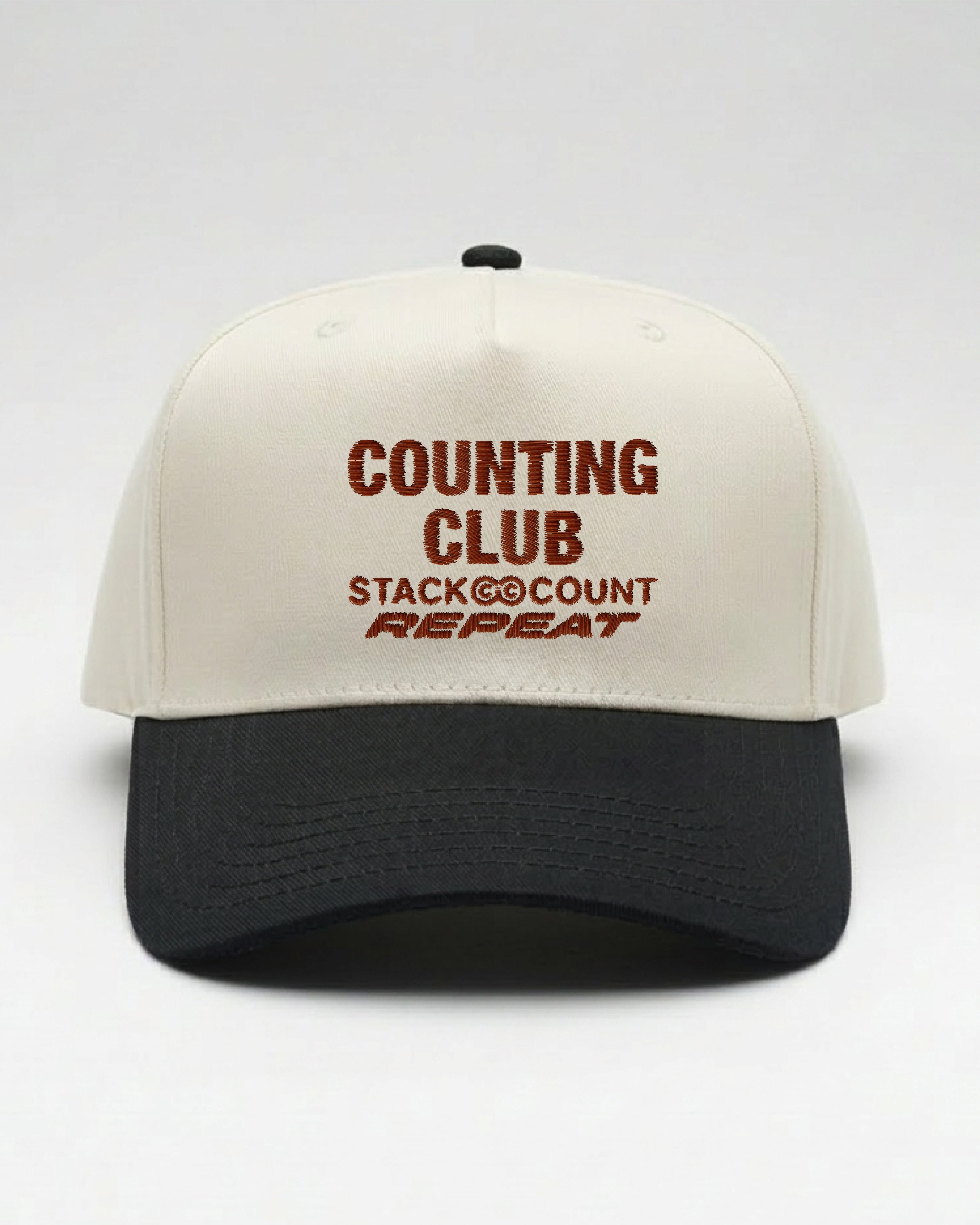 Counting Club Embroidered Snapback- Natural