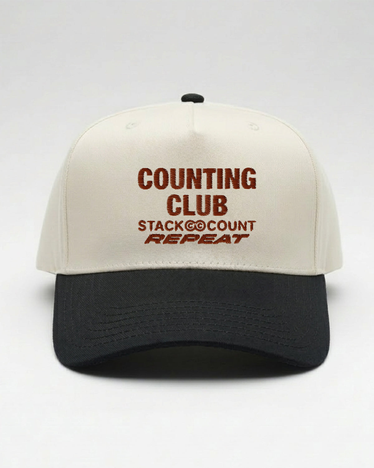 Counting Club Embroidered Snapback- Natural