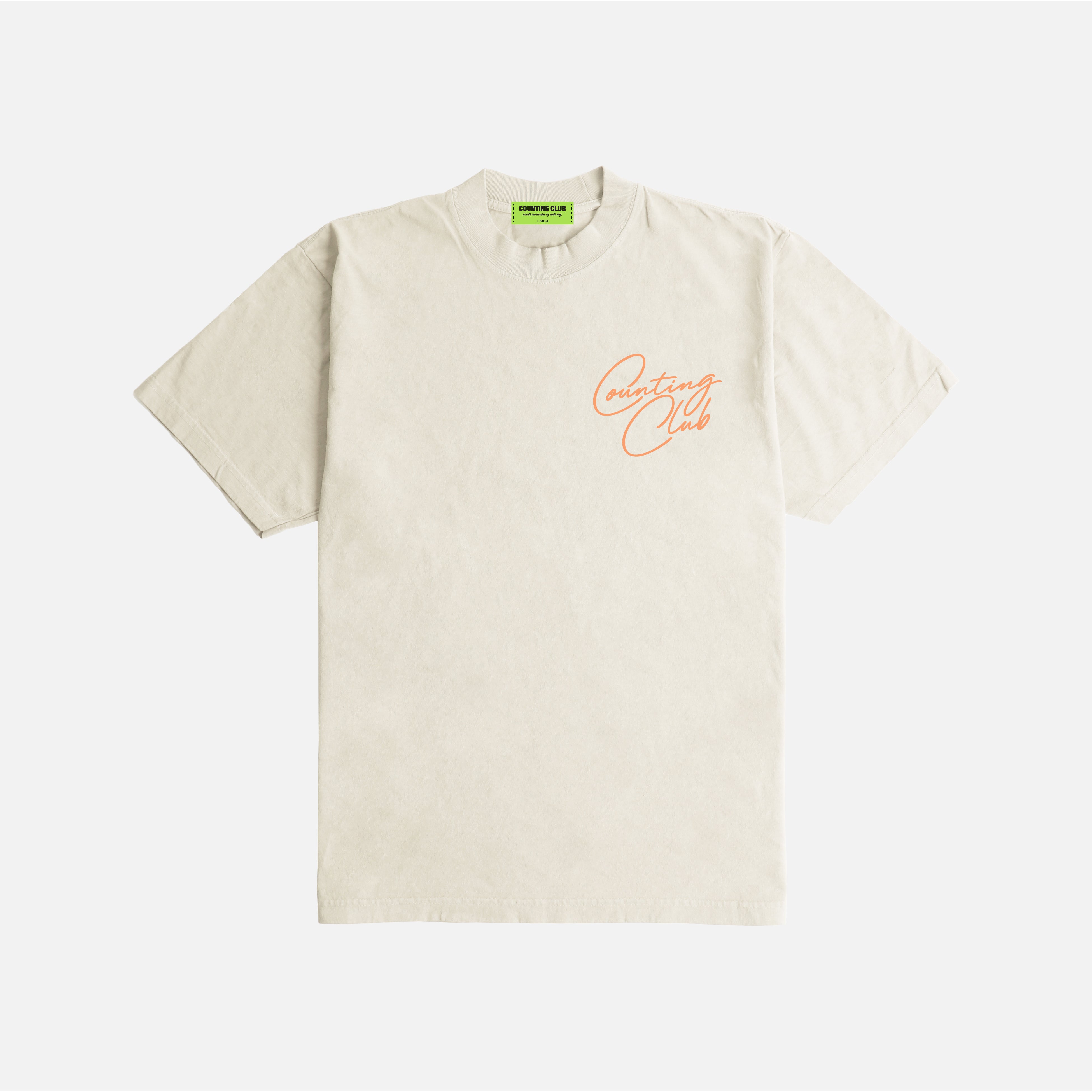 Counting Club Ultra Heavyweight T-shirt - Cream (Copy)