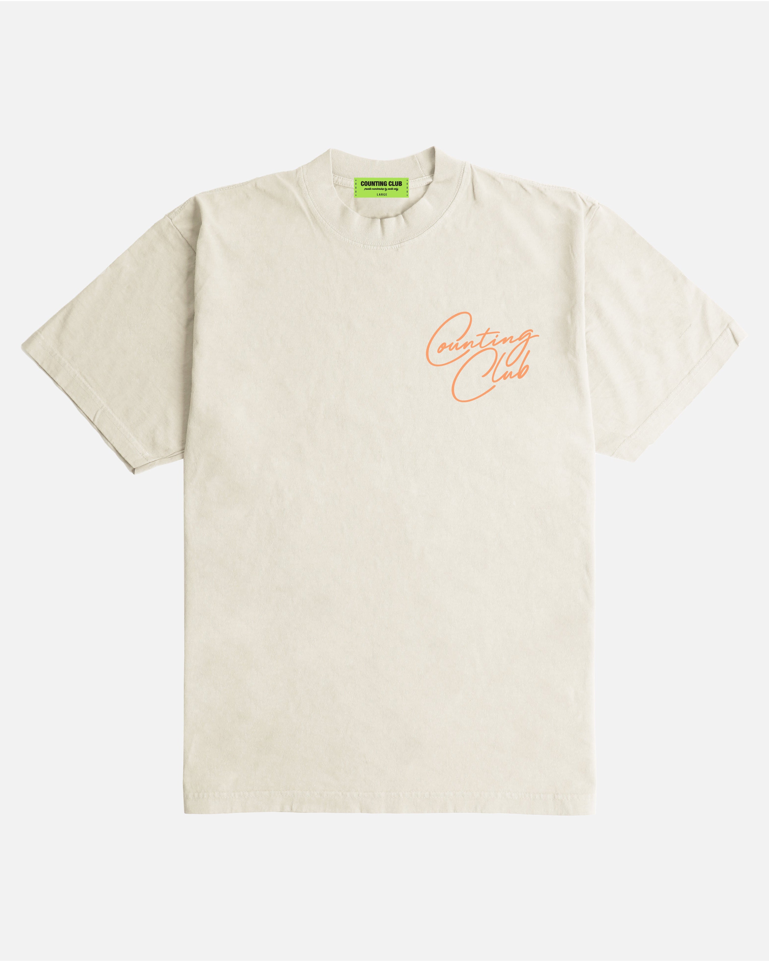 Counting Club Ultra Heavyweight T-shirt - Cream (Copy)