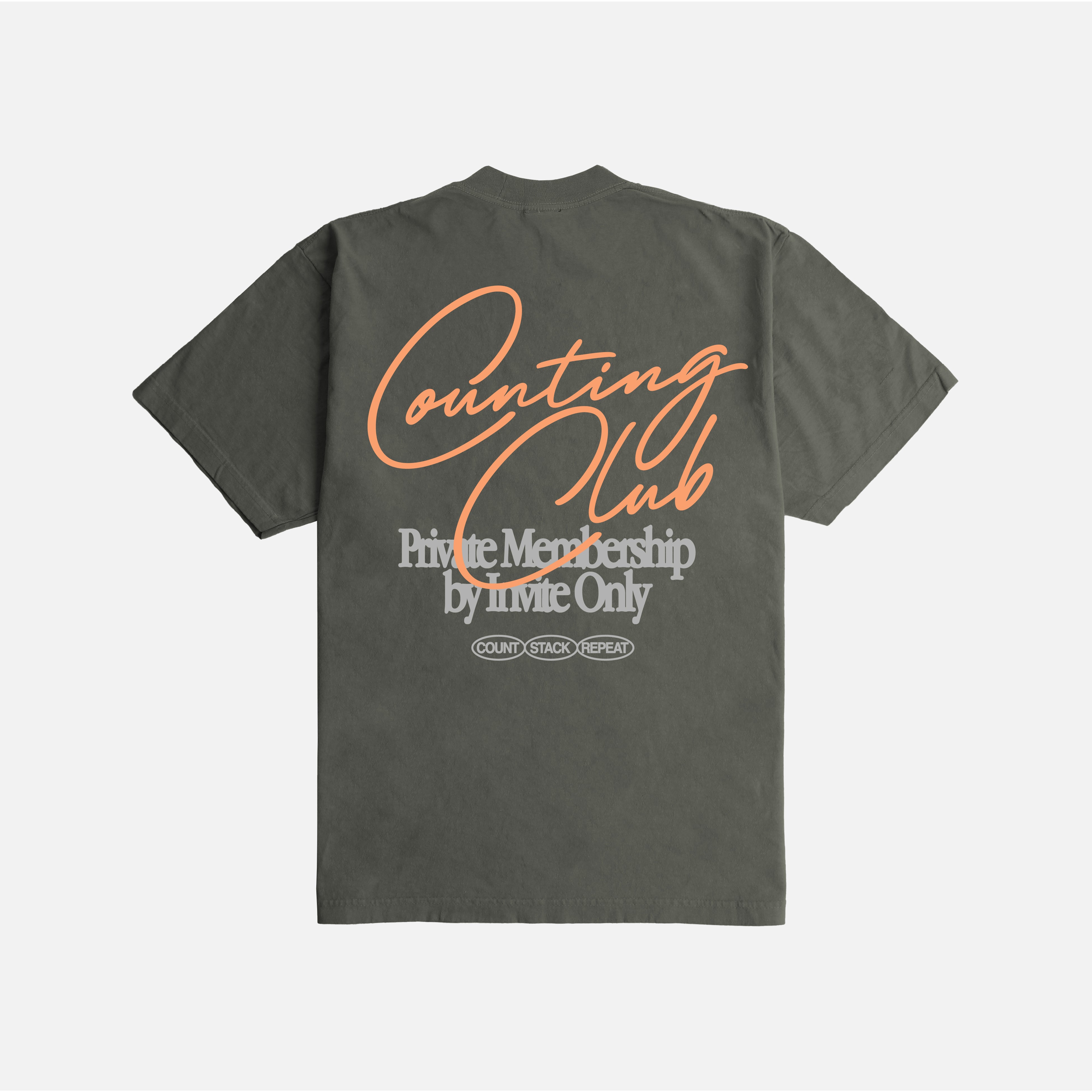 Counting Club Ultra Heavyweight T-shirt - Dark Grey (Copy)
