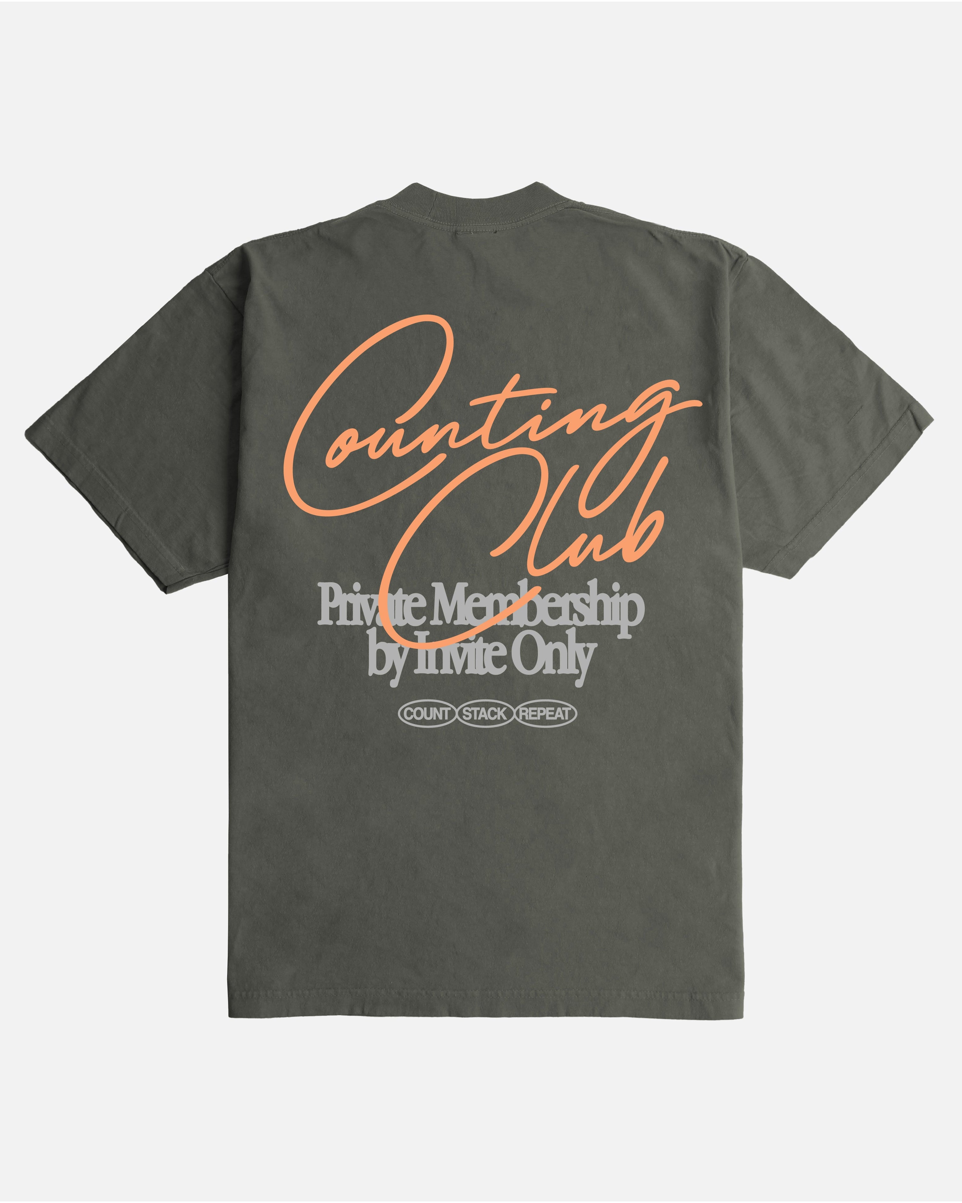 Counting Club Ultra Heavyweight T-shirt - Dark Grey (Copy)