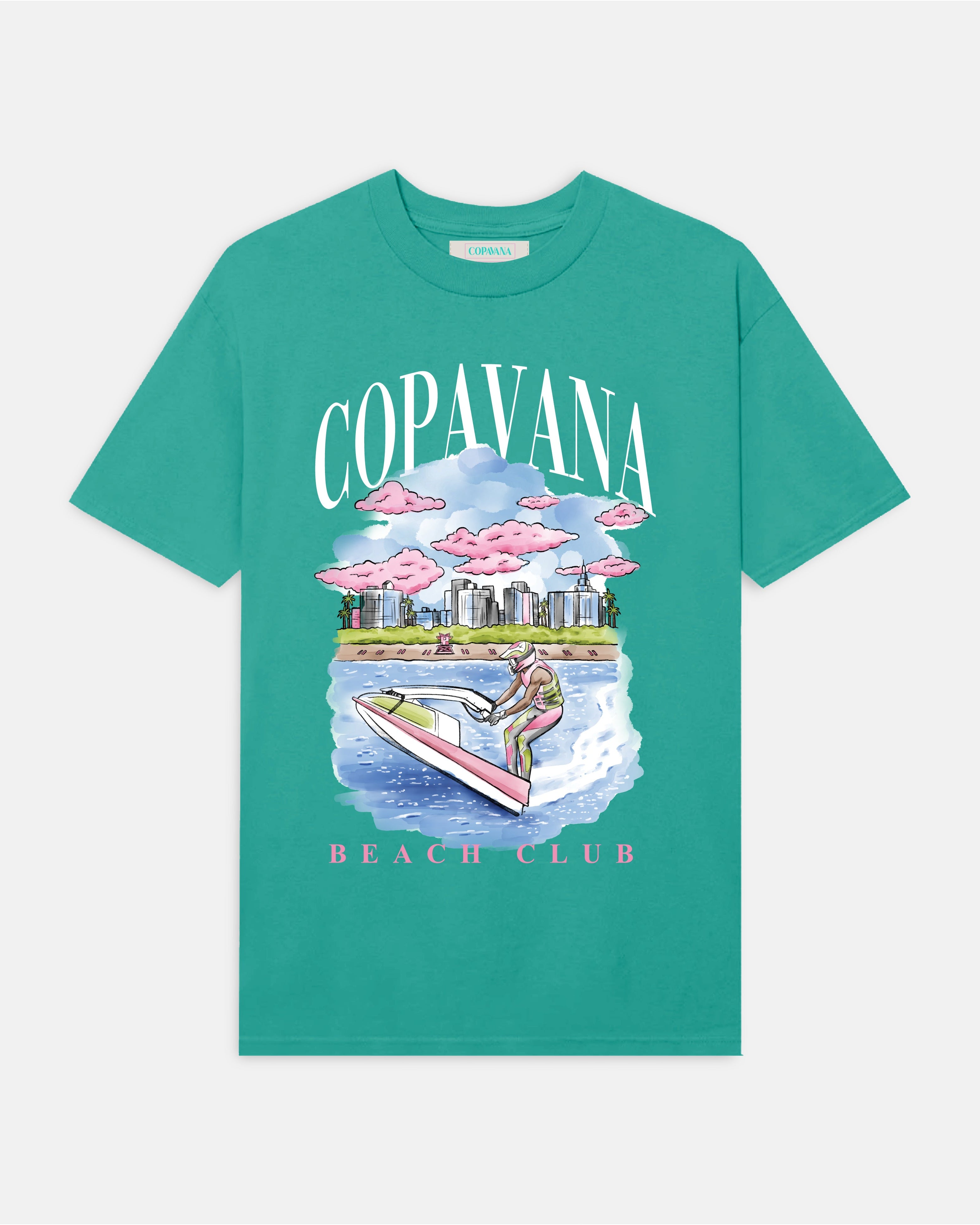 Beach Club Wave Runner T-Shirt - Sea Green