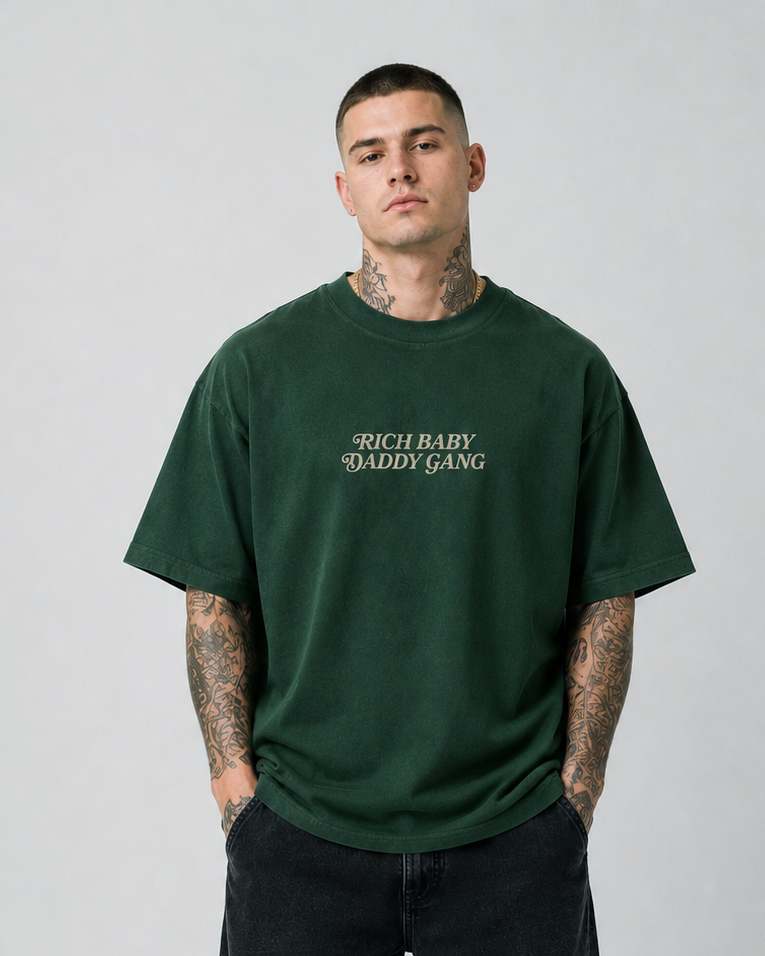 RBDG Premium Oversized T-shirt- Moss Green