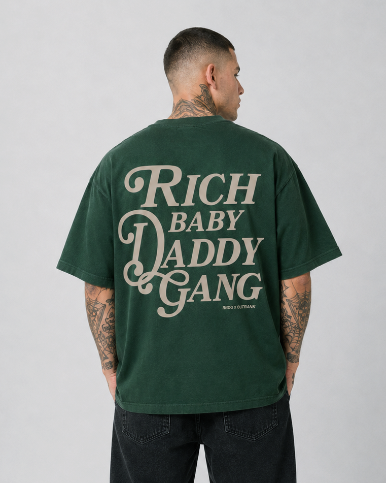 RBDG Premium Oversized T-shirt- Moss Green