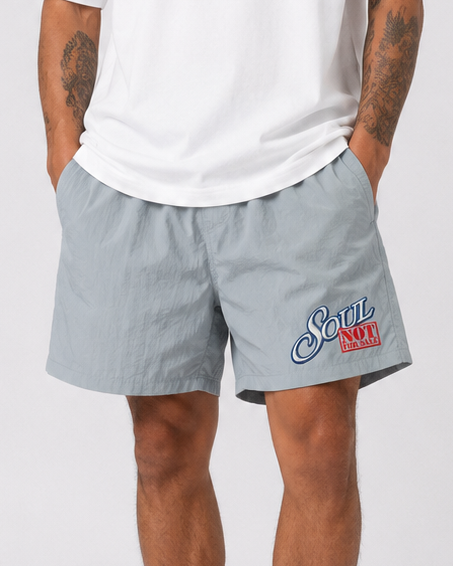 Soul Not For Sale Embroidered 6" Nylon Shorts