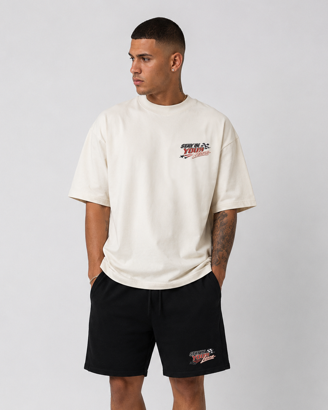 Stay In Your Lane Embroidered Ultra Heavyweight T-shirt
