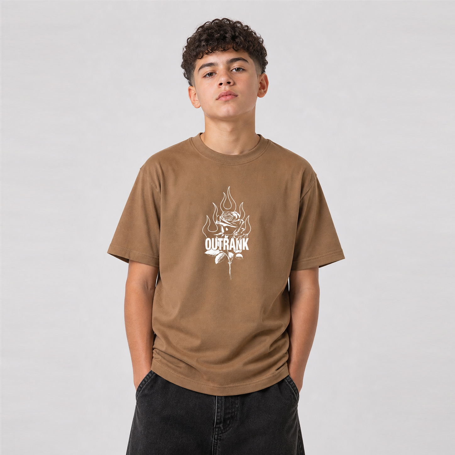 Earning My Flowers Youth T-shirt - Vintage Brown