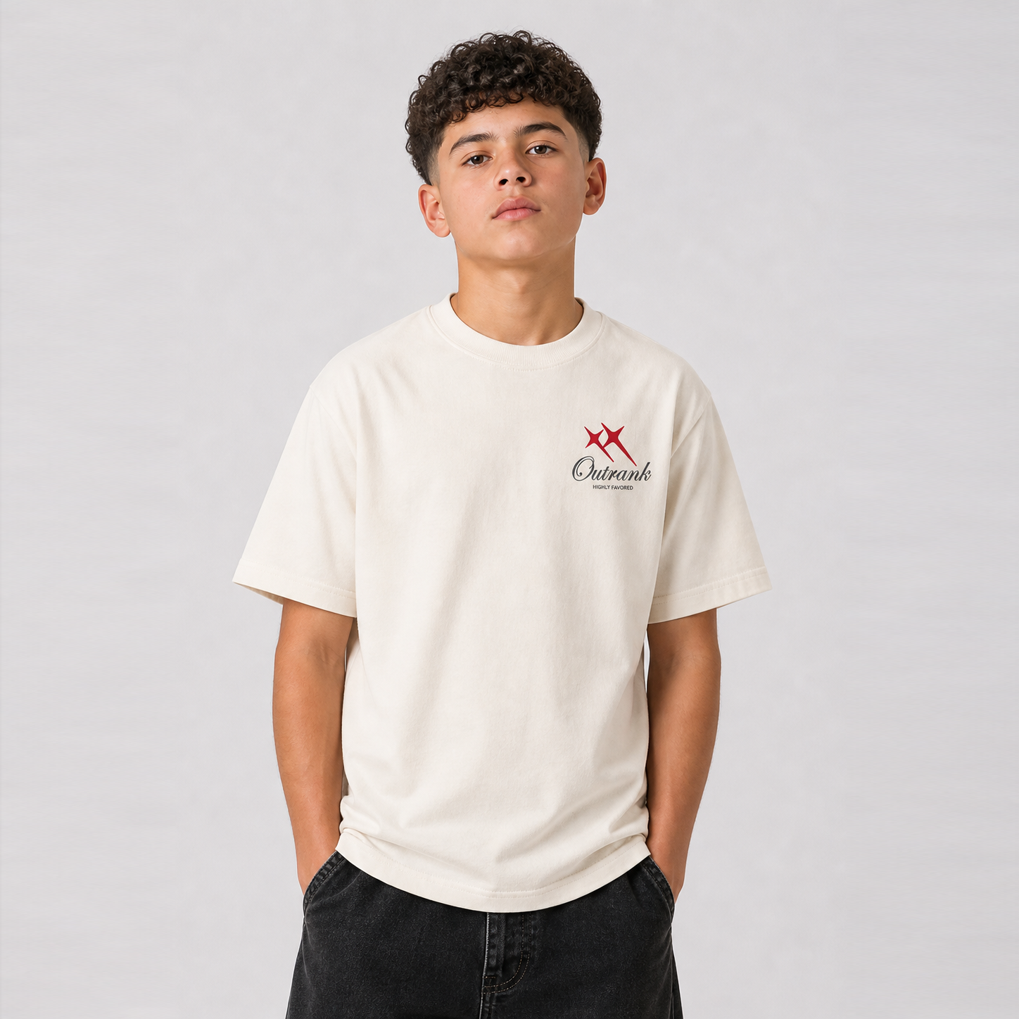 Highly Favored Youth T-shirt - Natural