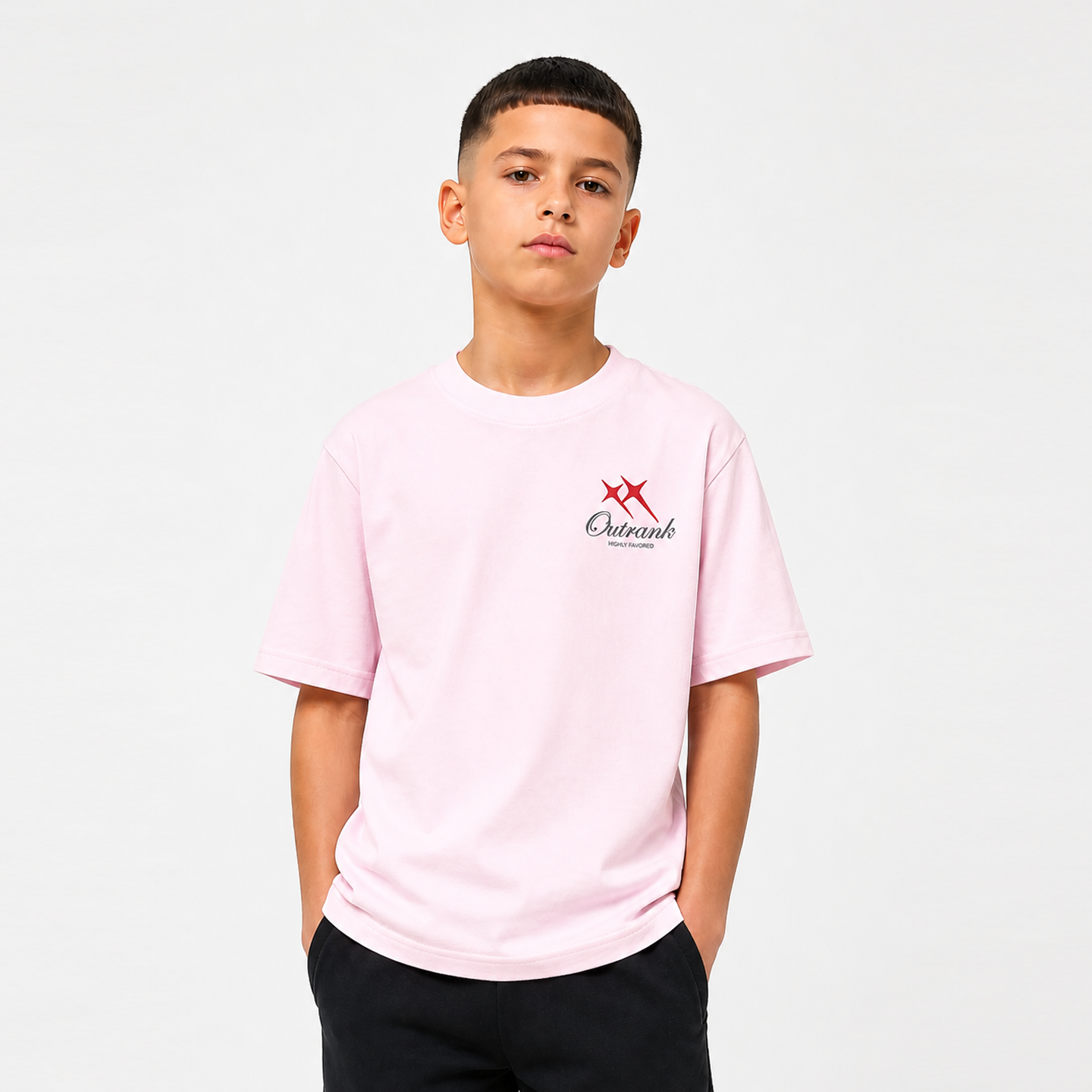 Highly Favored Youth T-shirt - Soft Pink