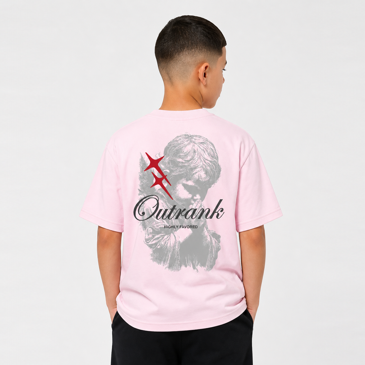 Highly Favored Youth T-shirt - Soft Pink