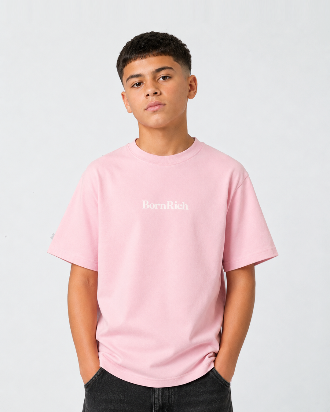 Born Rich Youth T-shirt - Soft Pink