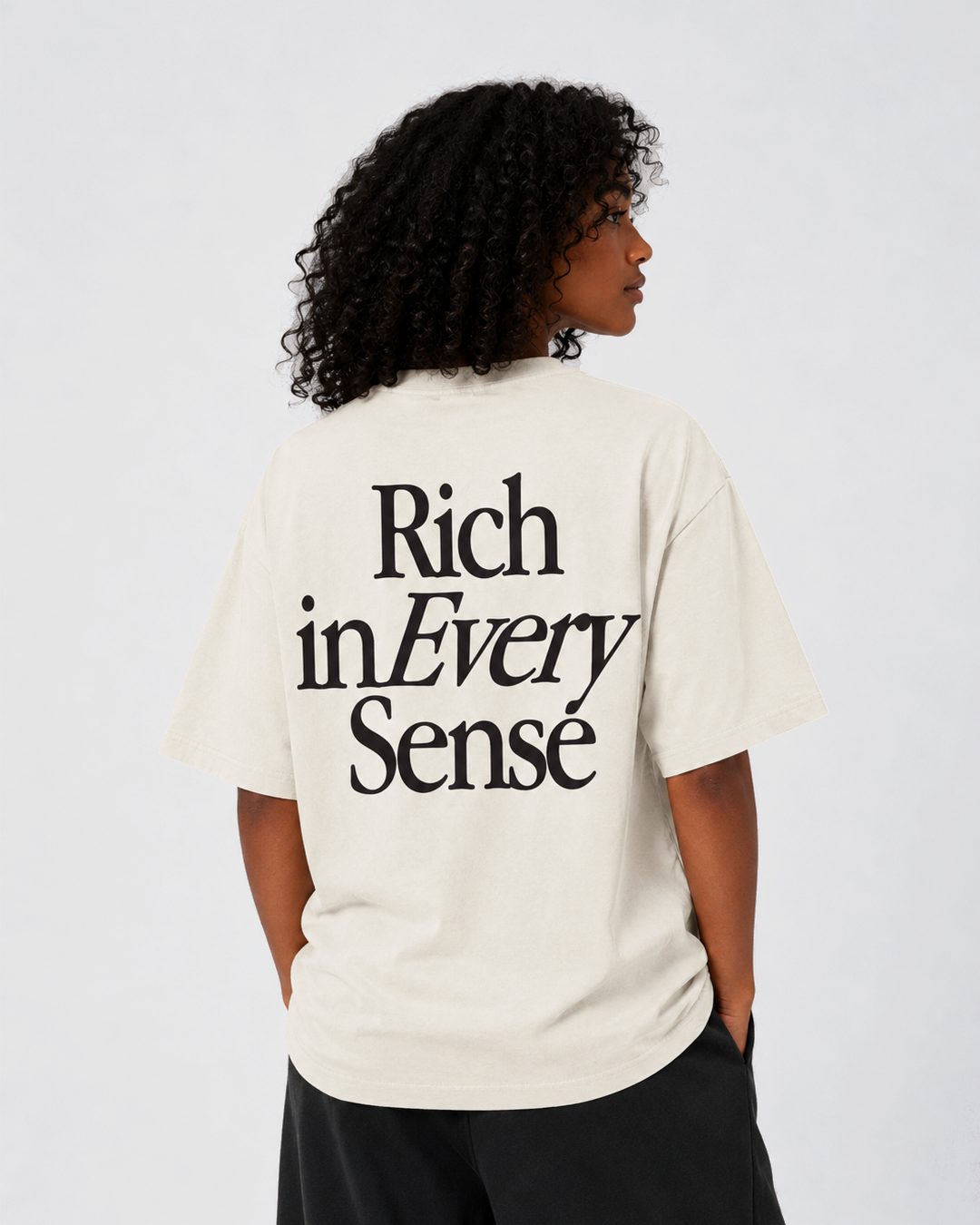 Rich Mom Ultra Heavyweight T-Shirt - Cream