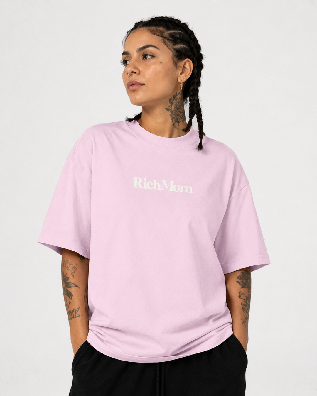 Rich Mom Ultra Heavyweight T-Shirt - Powder Pink