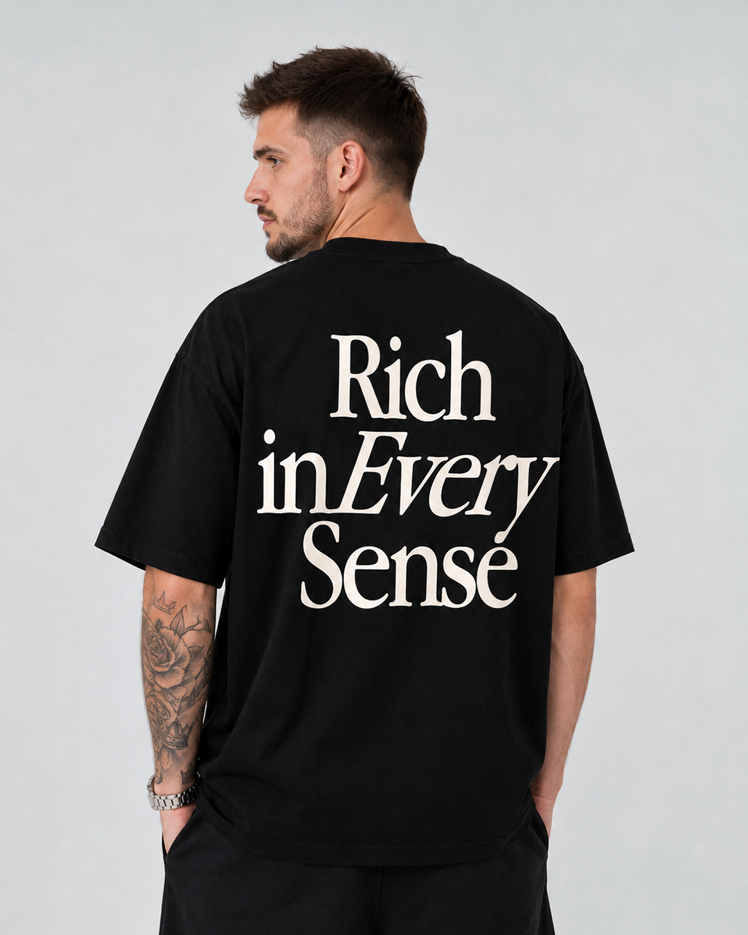 Rich Gang Ultra Heavyweight T-Shirt - Black
