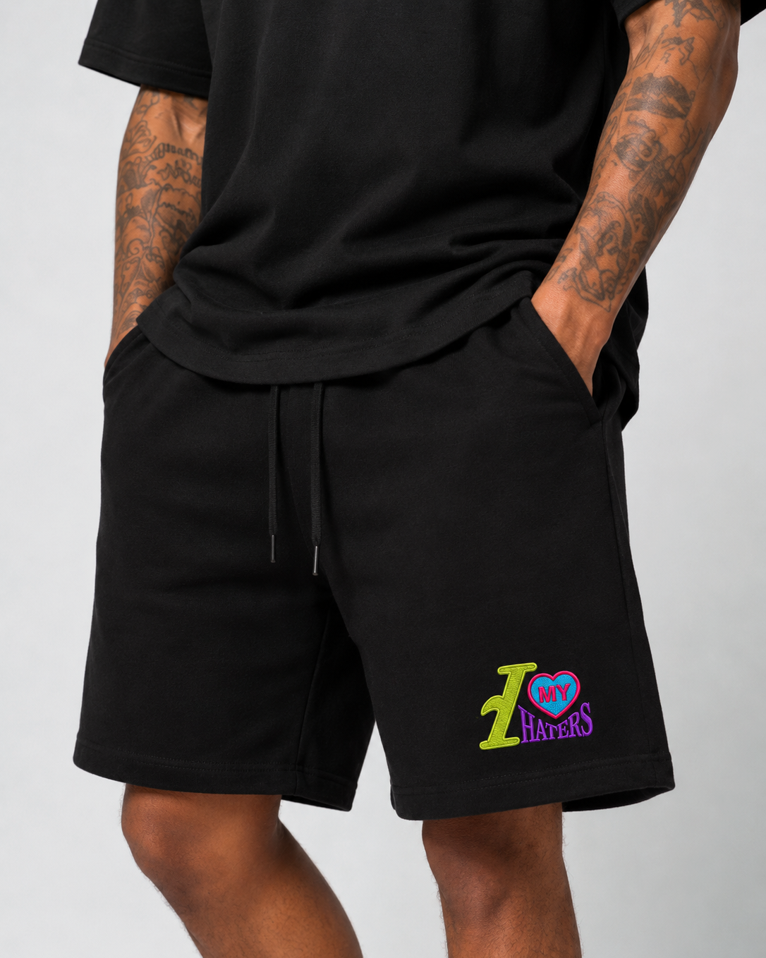 I Love My Haters Embroidered Short