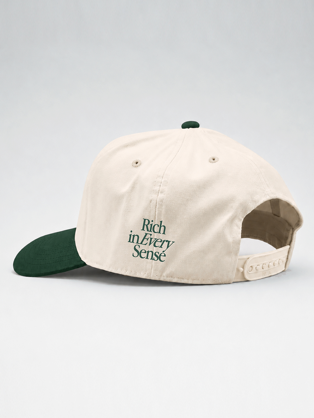 Rich Dad Embroidered Snapback - Natural/ F. Green