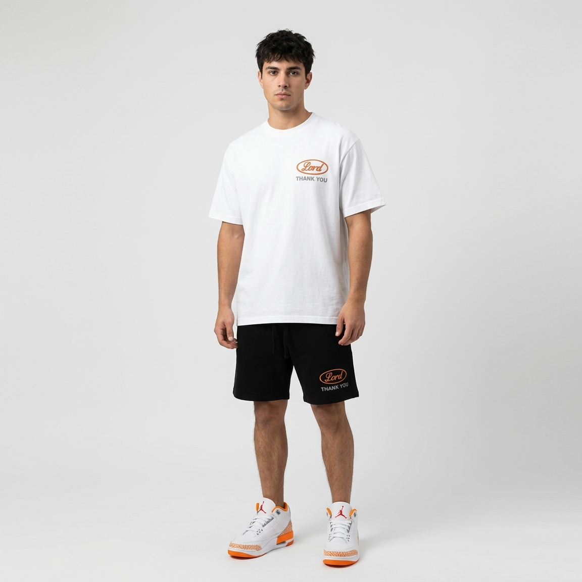 Lord Thank You Embroidered Short