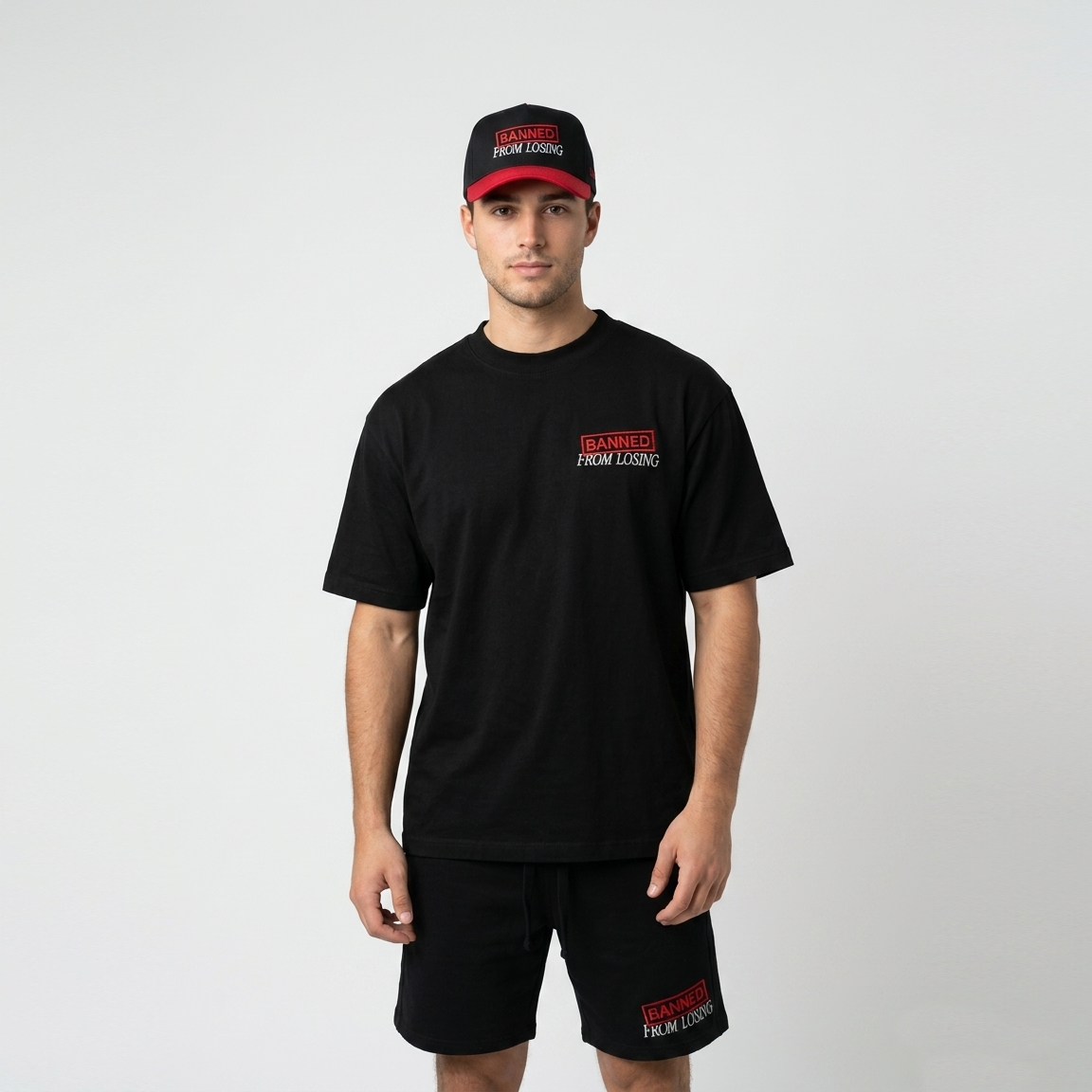 Banned From Losing Embroidered Short