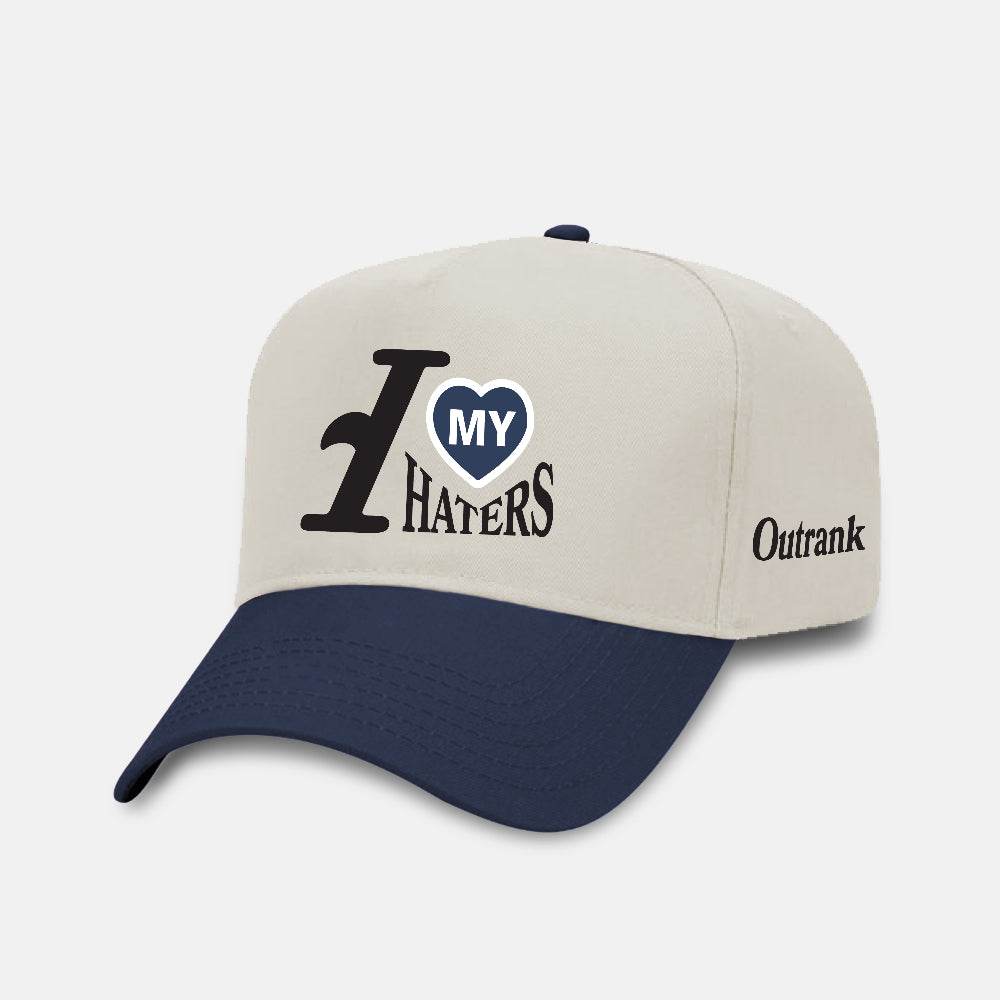 I Love Haters Puff Embroidered Snapback