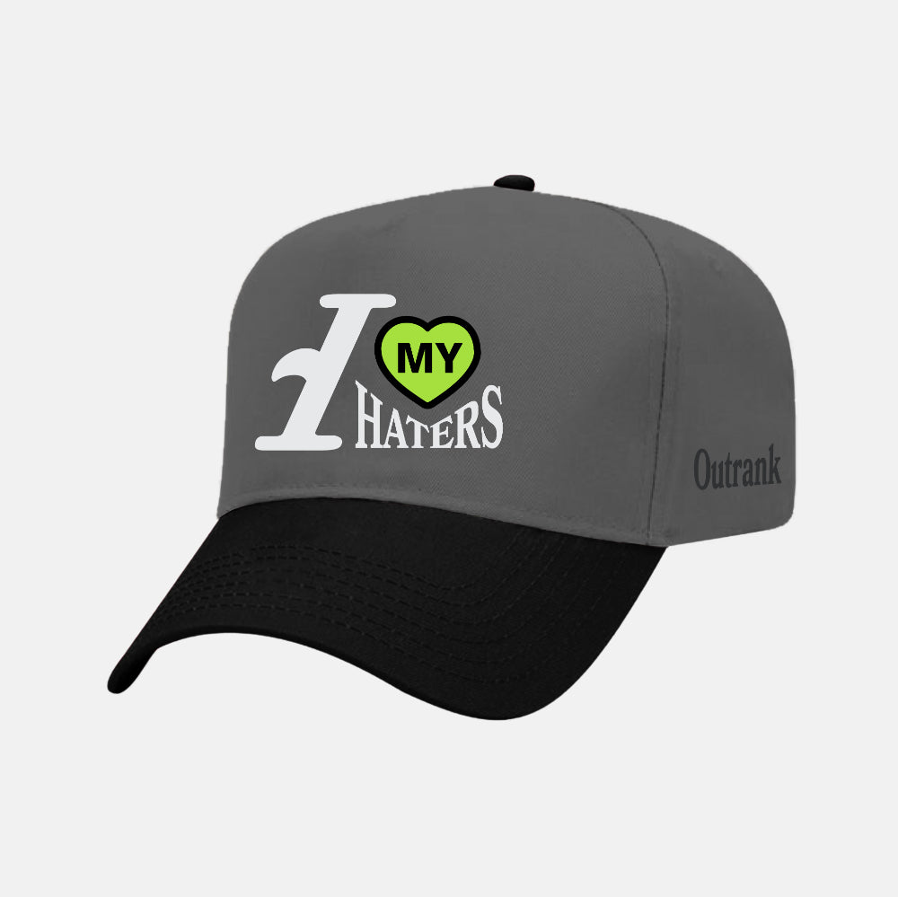 I Love My Haters Puff Embroidered Snapback